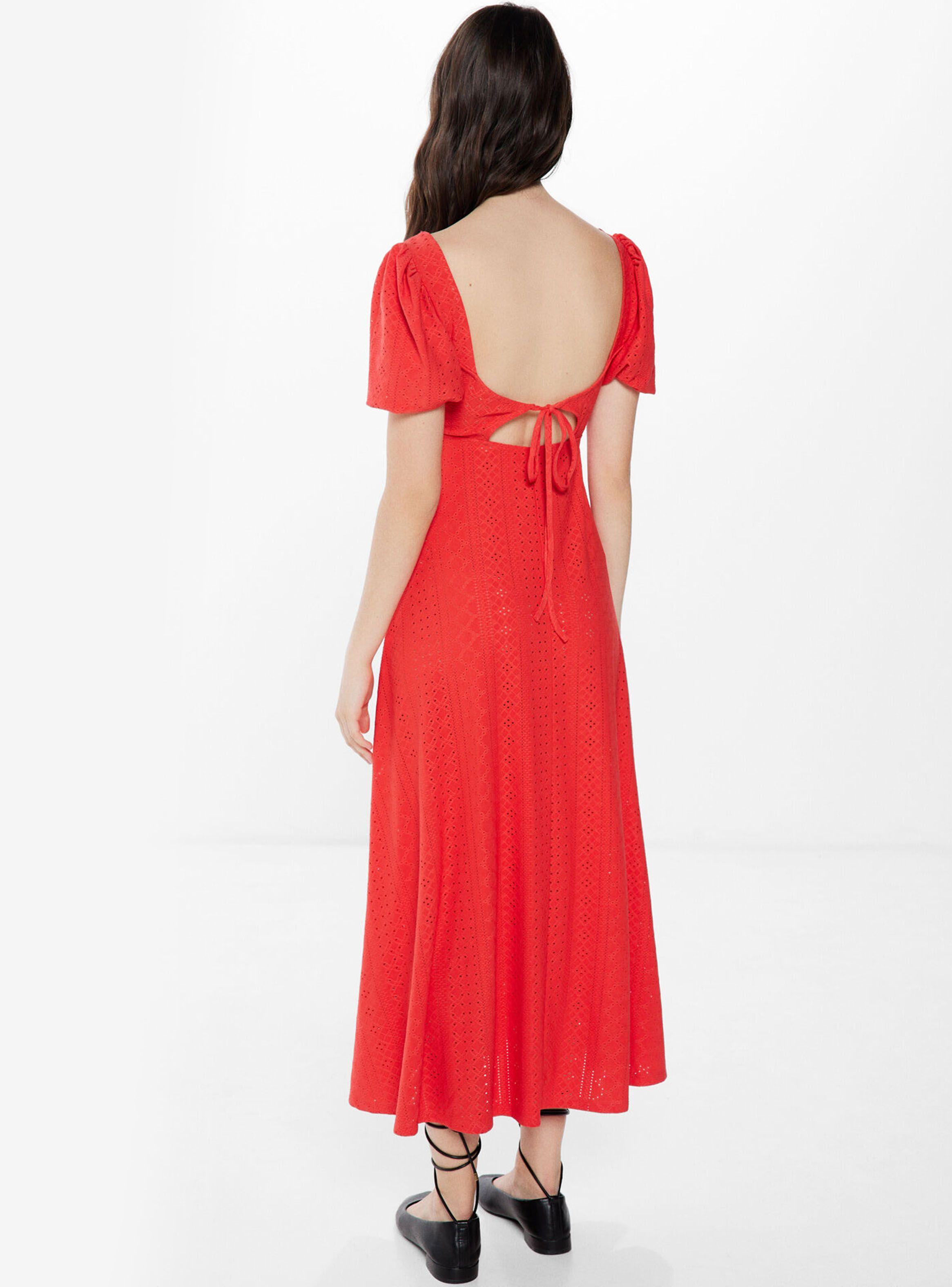 Vestido Midi Bordado Suizo Circular-1