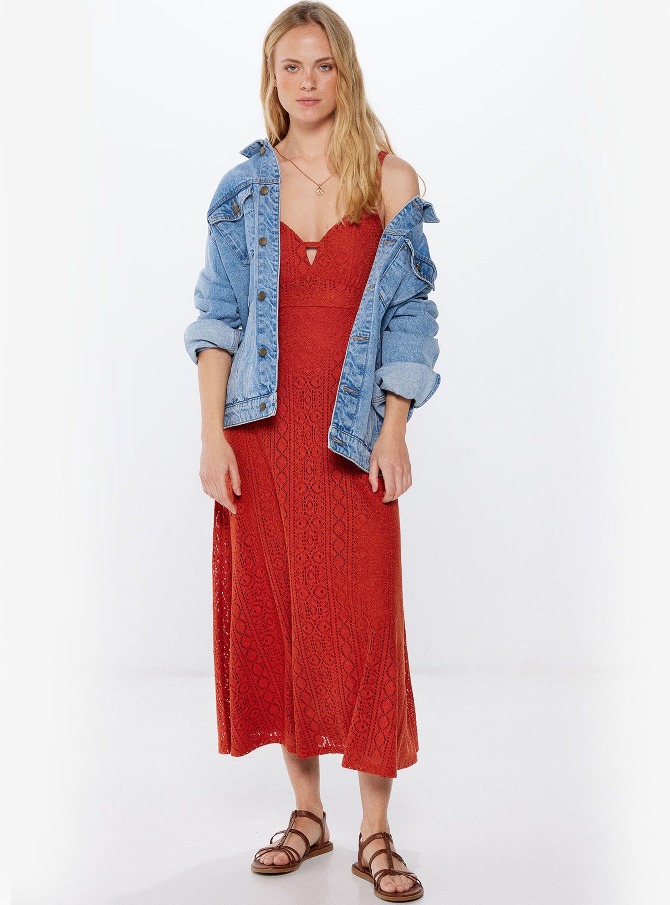 Vestido Midi Crochet Tirantes-0