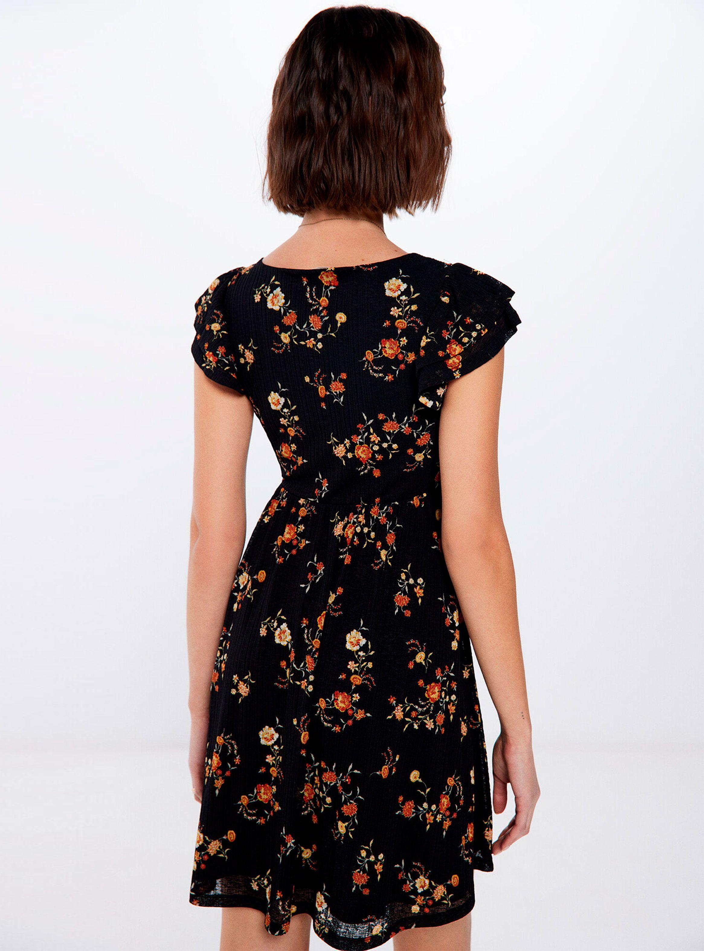 Vestido Corto Estampado Botones-1