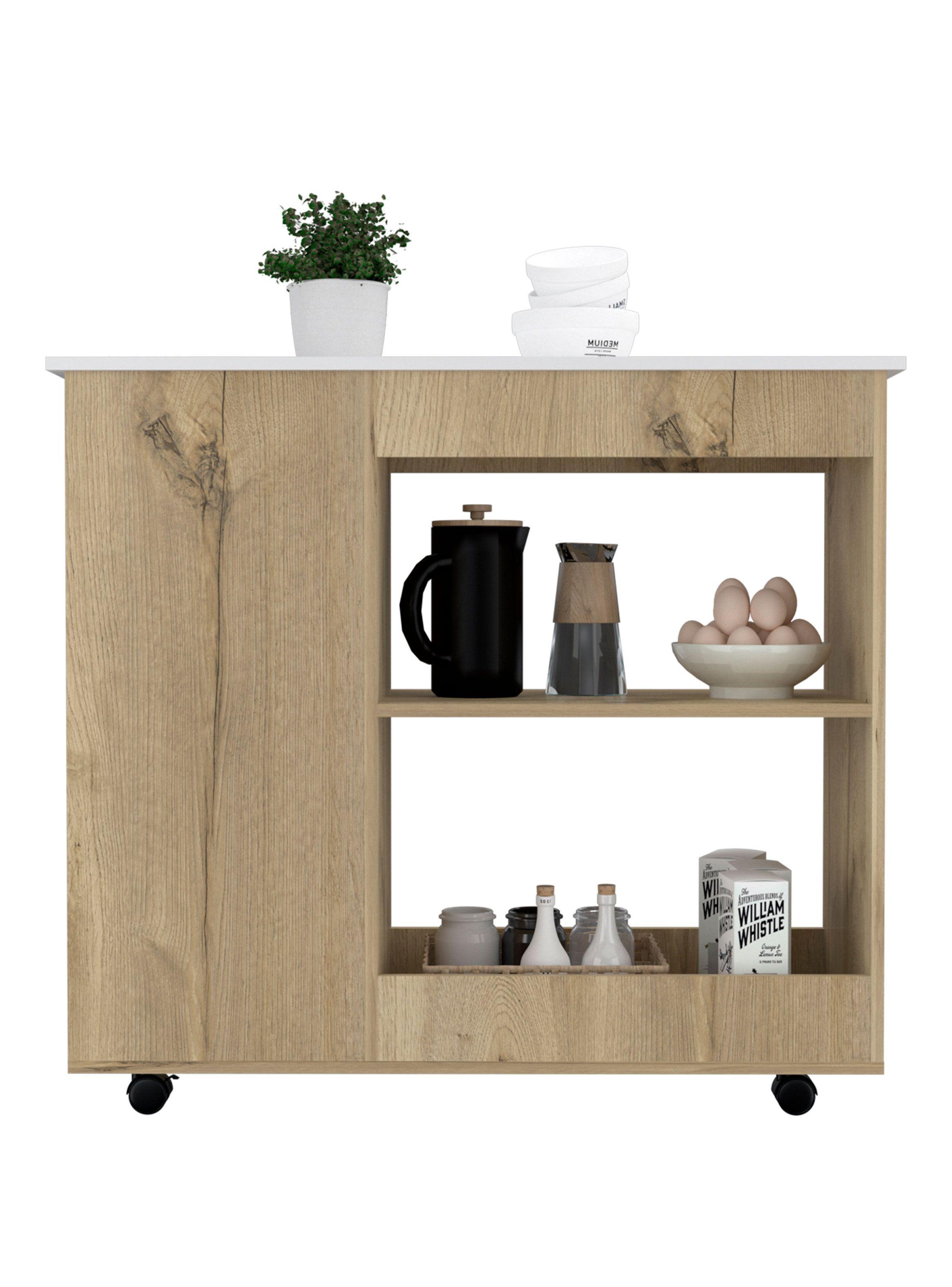 Mesón de Cocina Bi-Color Blanco-Duna 2R-3