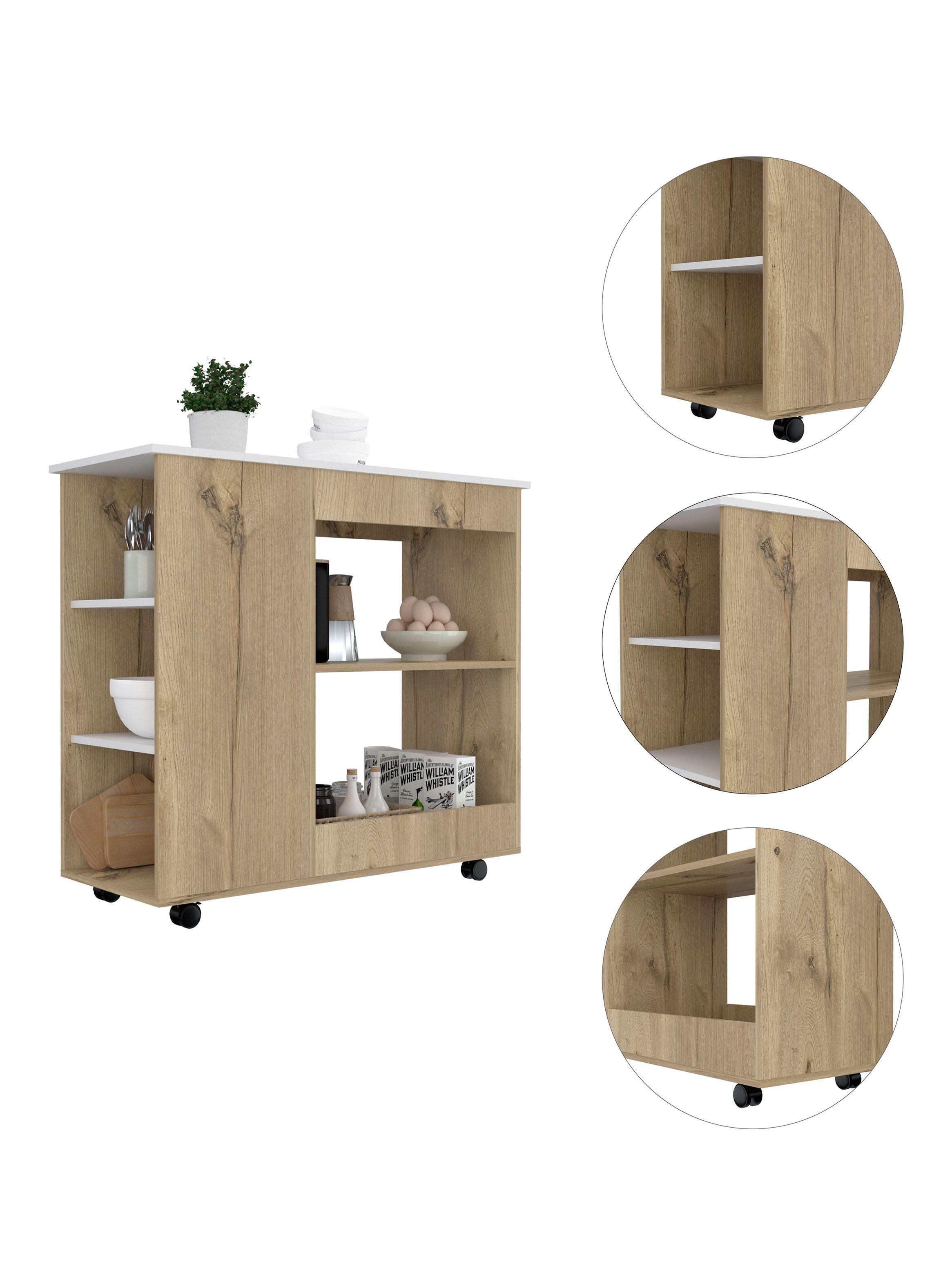 Mesón de Cocina Bi-Color Blanco-Duna 2R-5