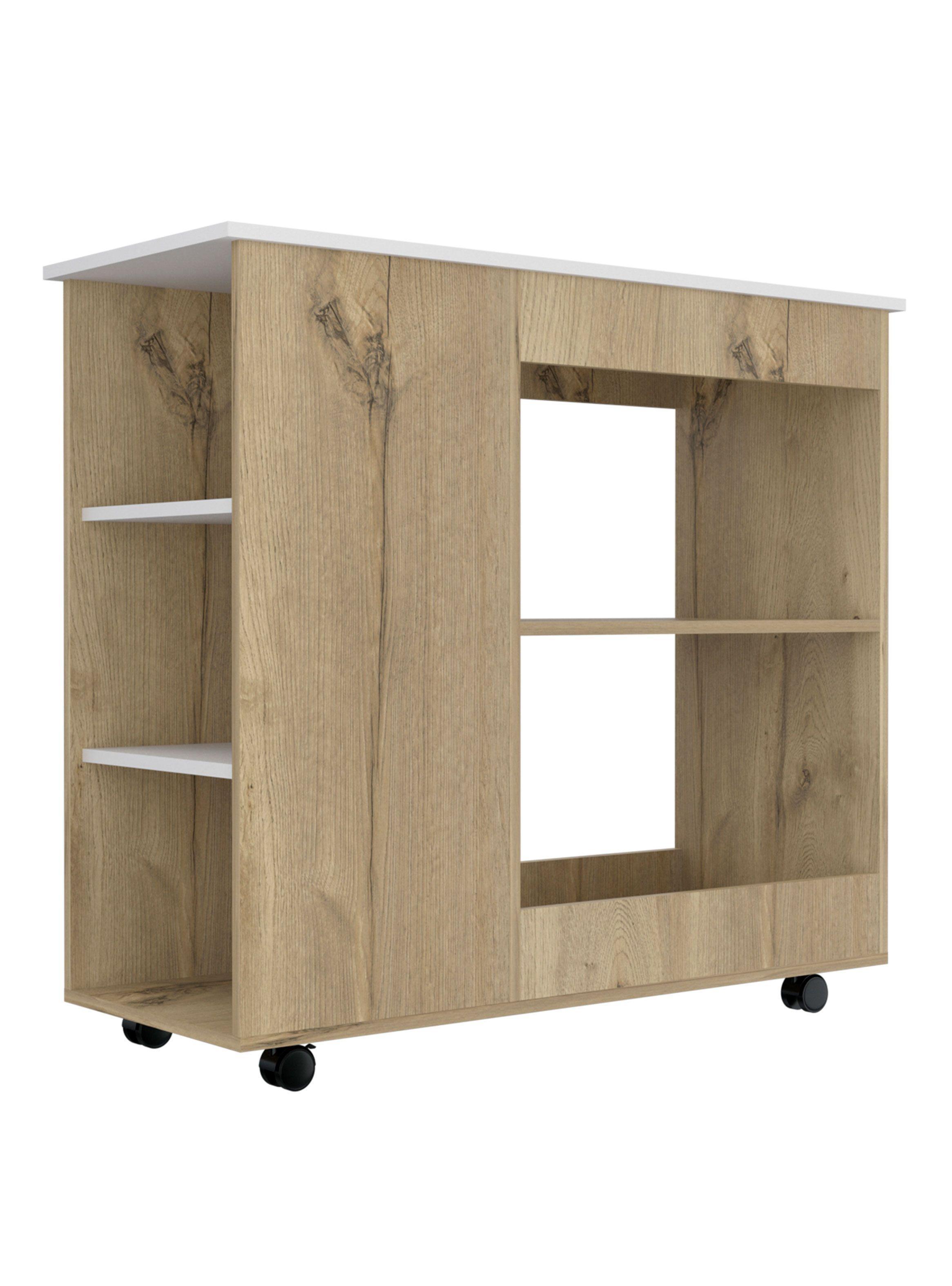 Mesón de Cocina Bi-Color Blanco-Duna 2R-2