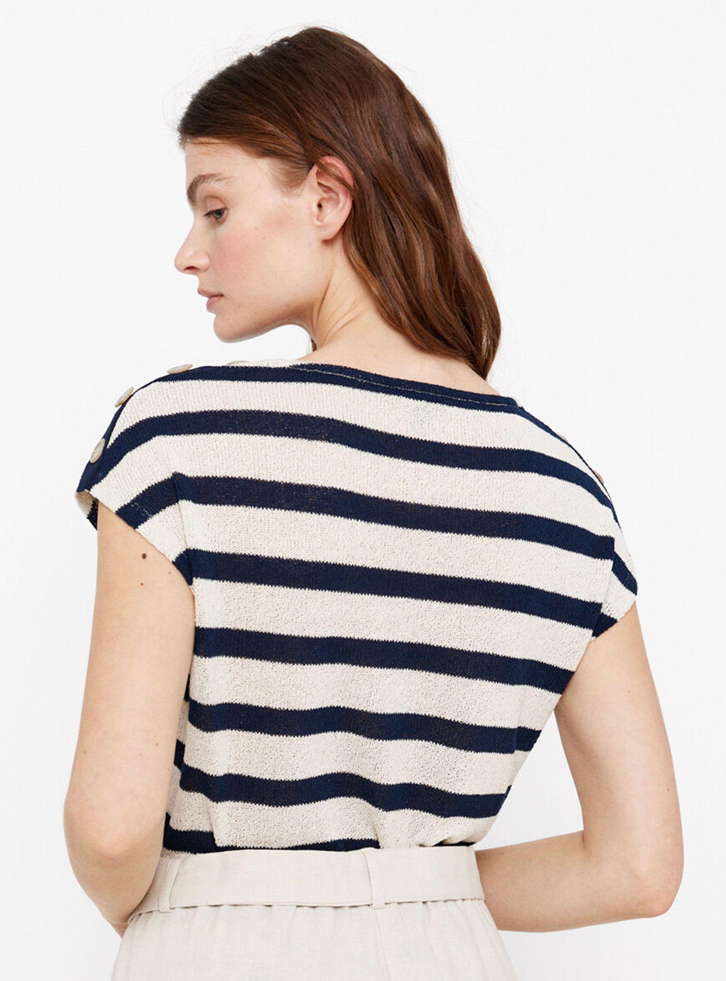 Polera Textura Rayas Silueta-1