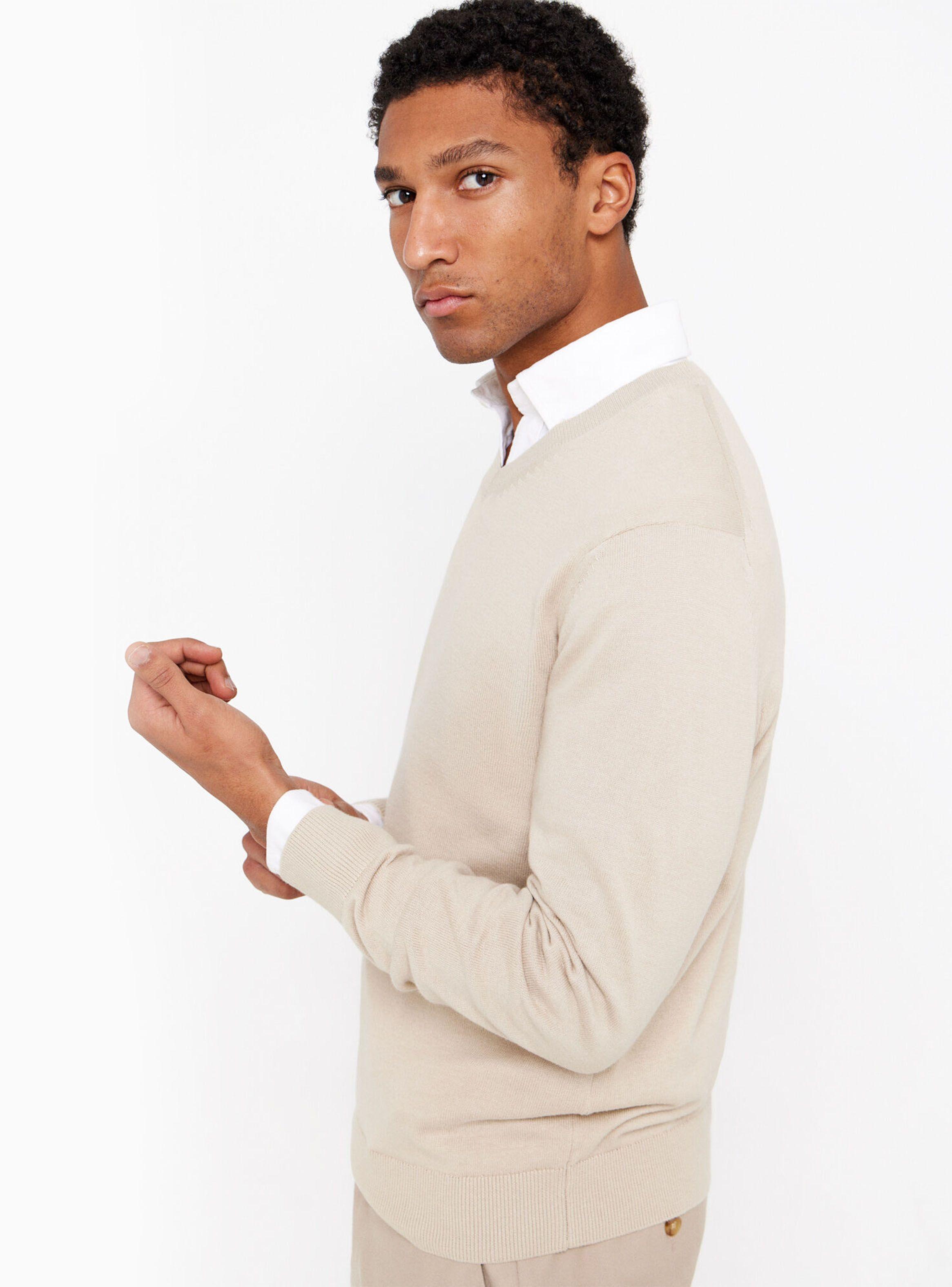 Sweater Algodón Cuello V Básico-2