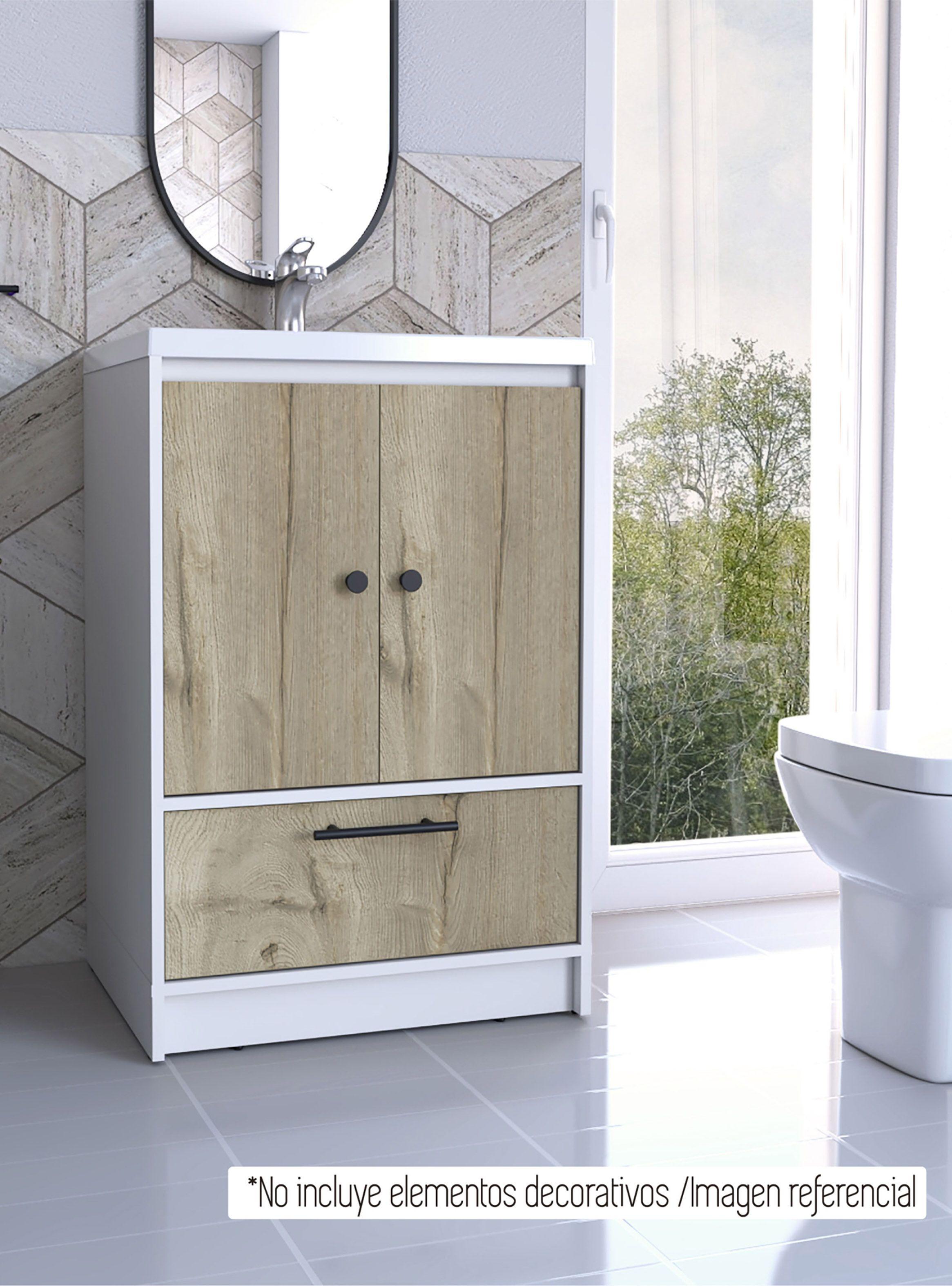Mueble Optimizador Lavamanos Bath Bi-Color Blanco-Duna-5