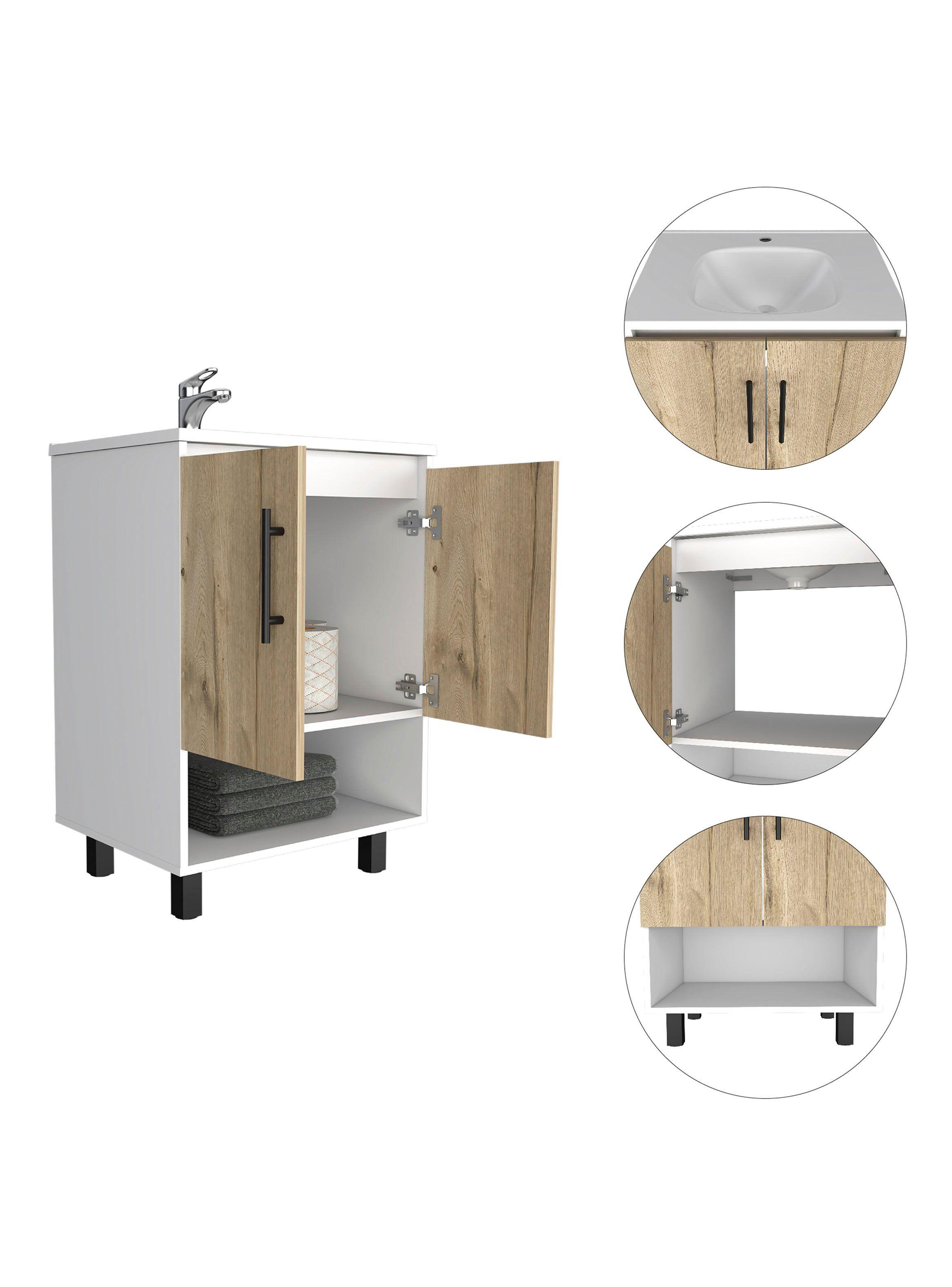 Mueble Optimizador Lavamanos Bath Bi-Color Duna-Blanco-2