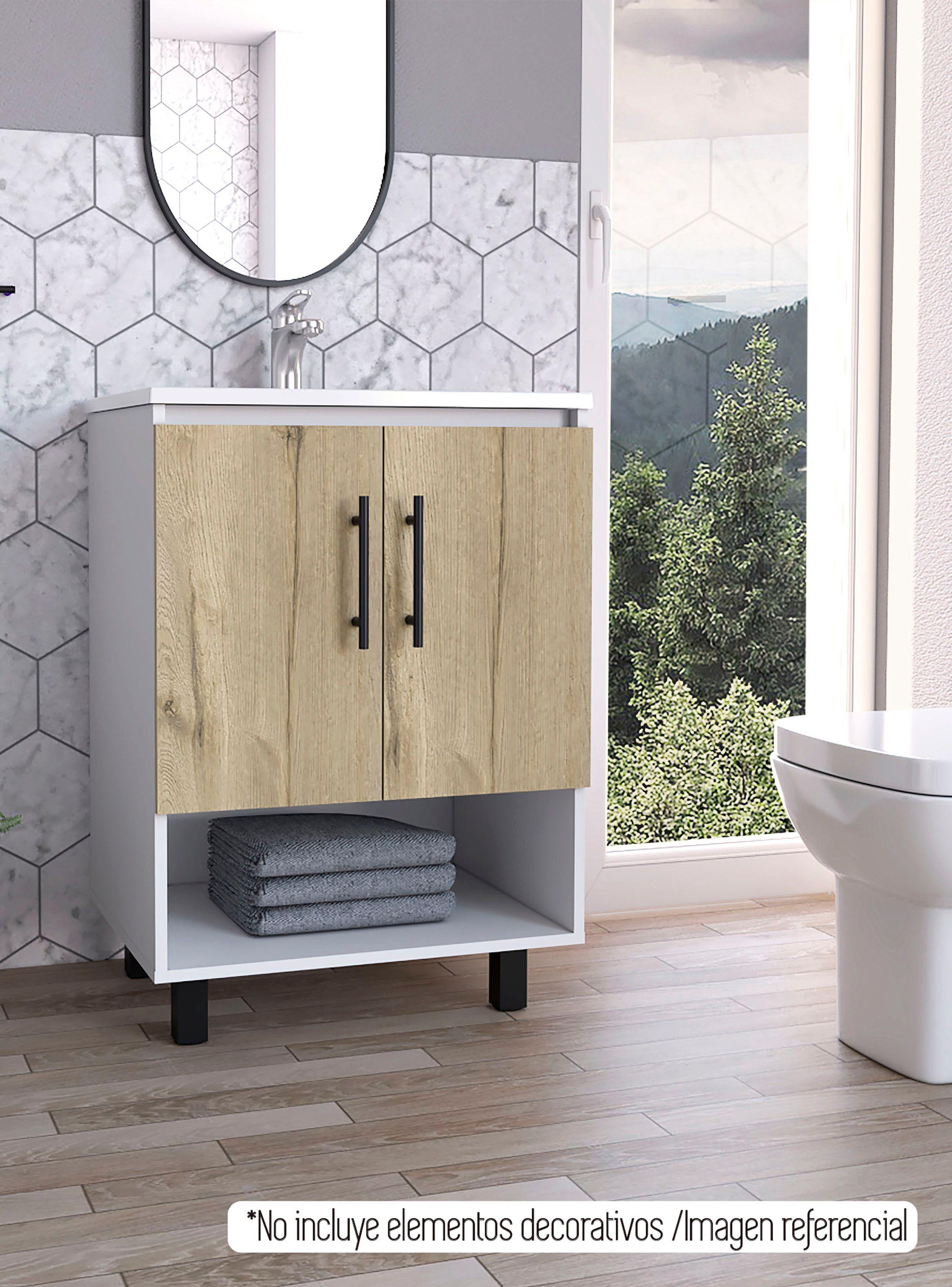 Mueble Optimizador Lavamanos Bath Bi-Color Duna-Blanco-3