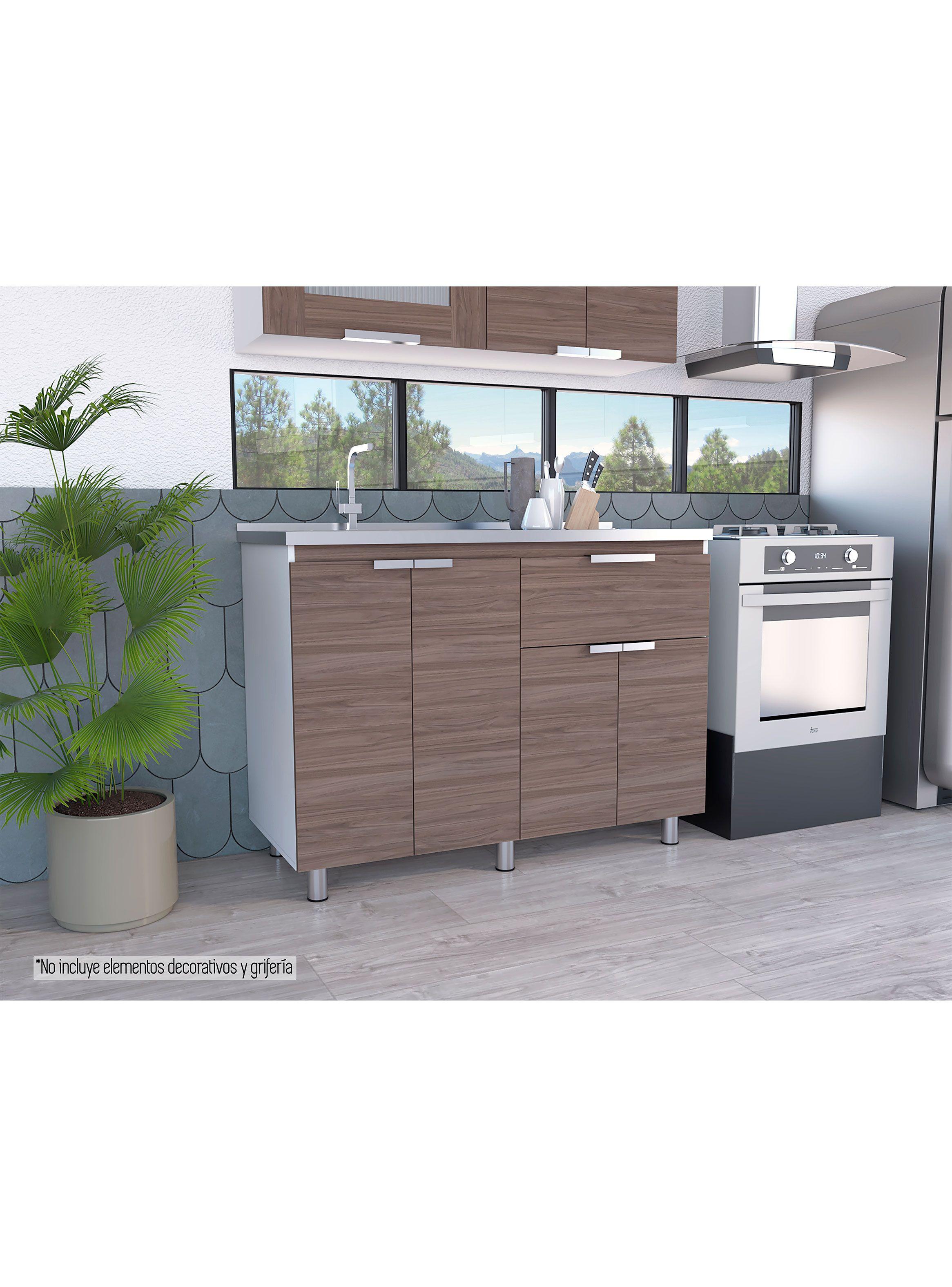 Mueble Inferior con Lavaplatos Fendi Blanco Márquez-Castaño-3