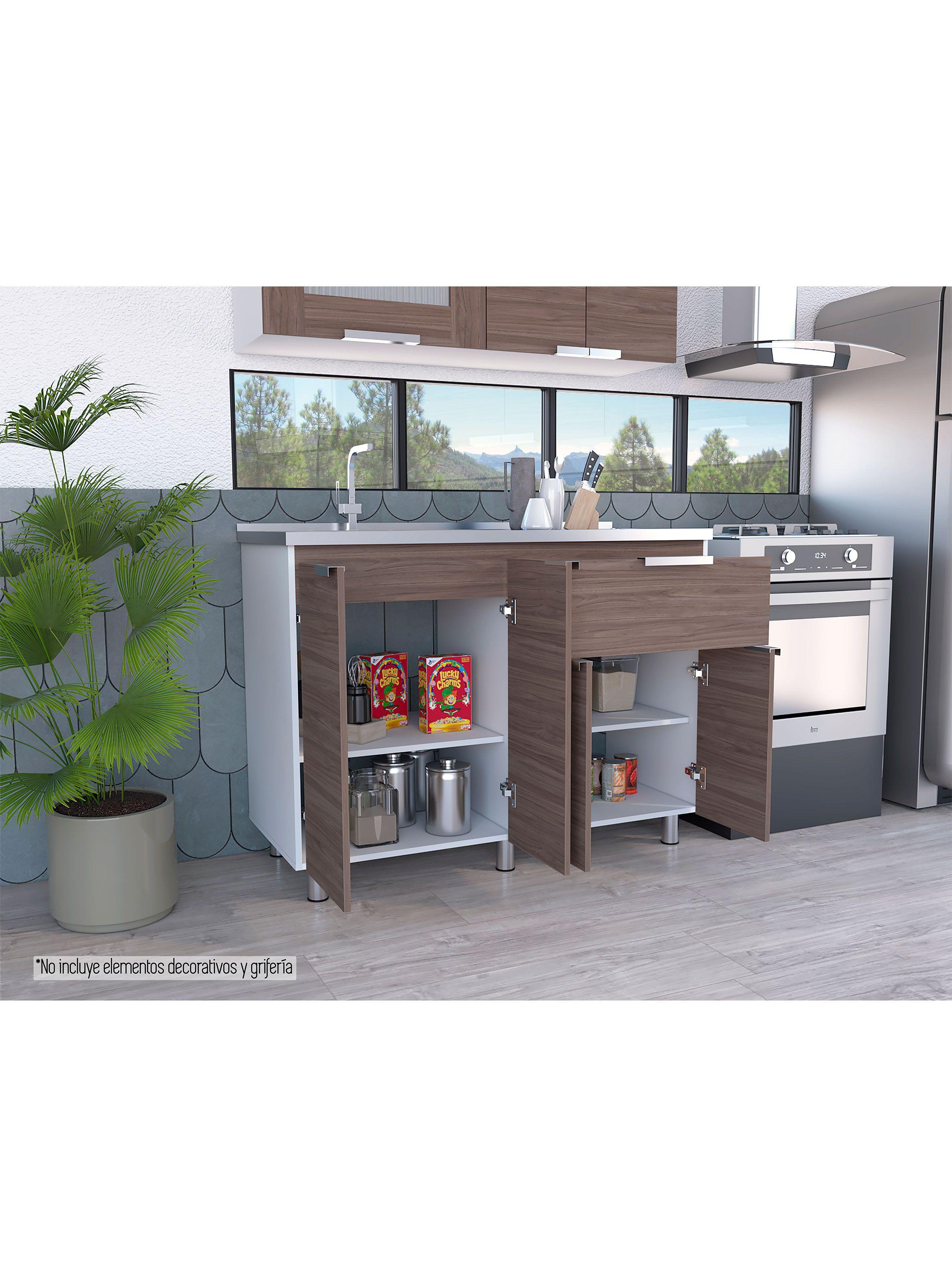 Mueble Inferior con Lavaplatos Fendi Blanco Márquez-Castaño-4