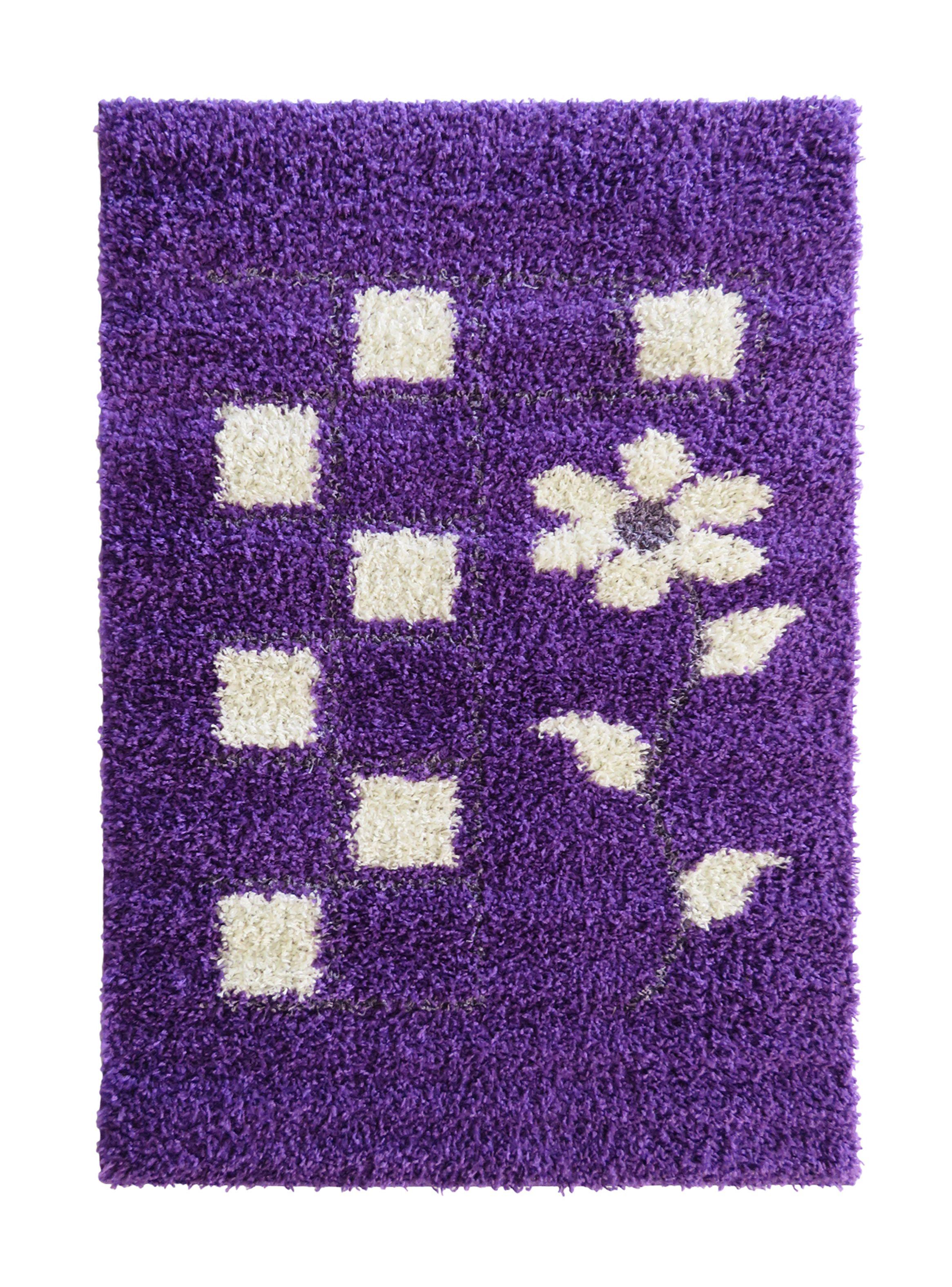 Alfombra Infantil Shaggy 120x170 cm Flower-0