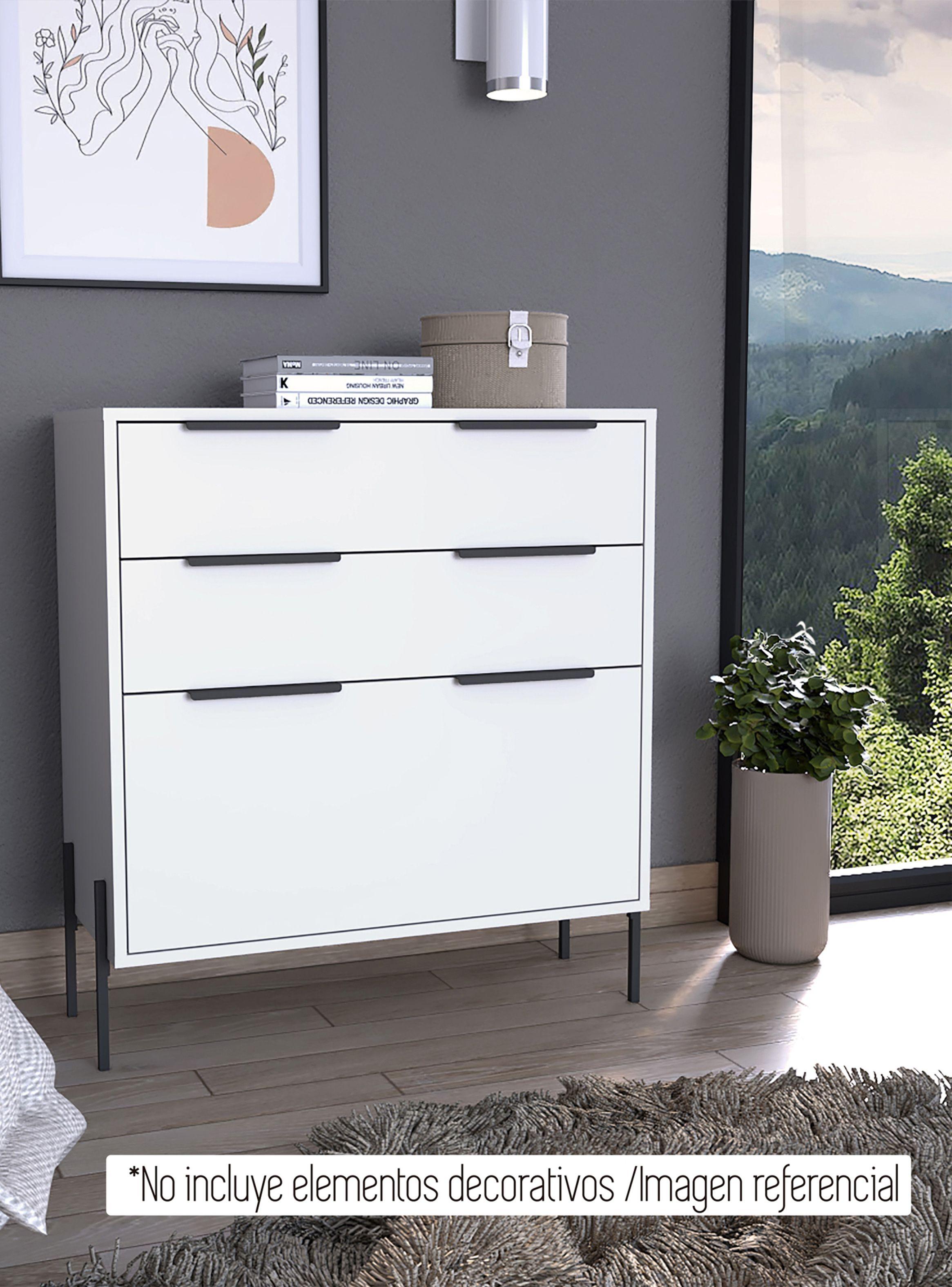 Cómoda White Collection Blanco 3C 79.1 cm-3