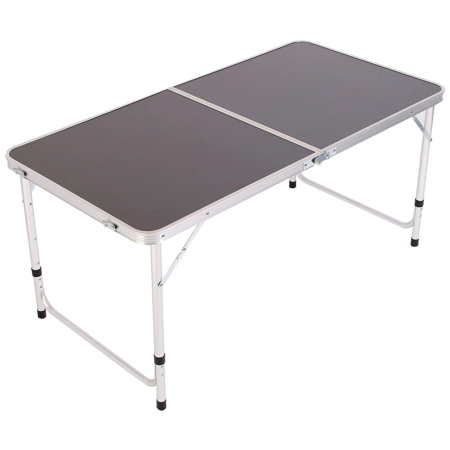 Mesa de Camping Rectangular Plegable Ajustable 120 cm-1