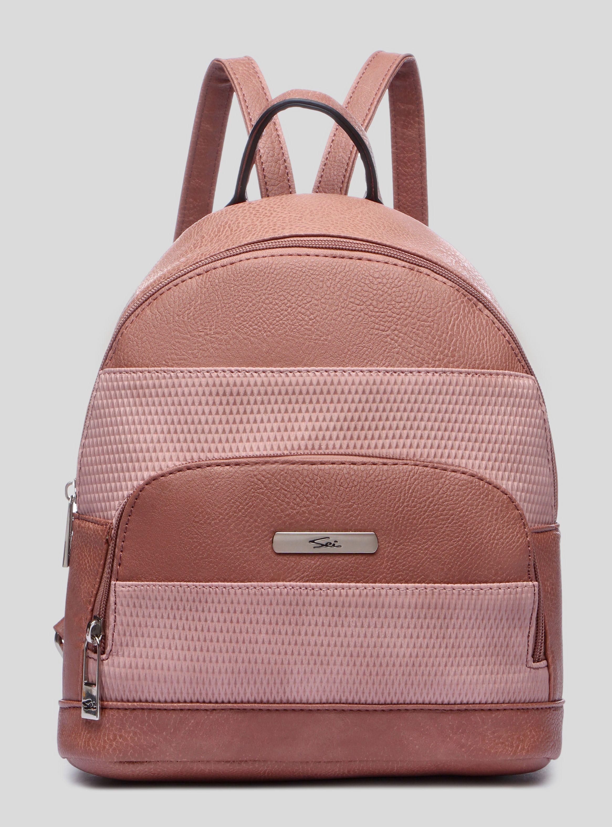 Mochila Sei Urbana SEI 29138 Beige Natural Sintético-0