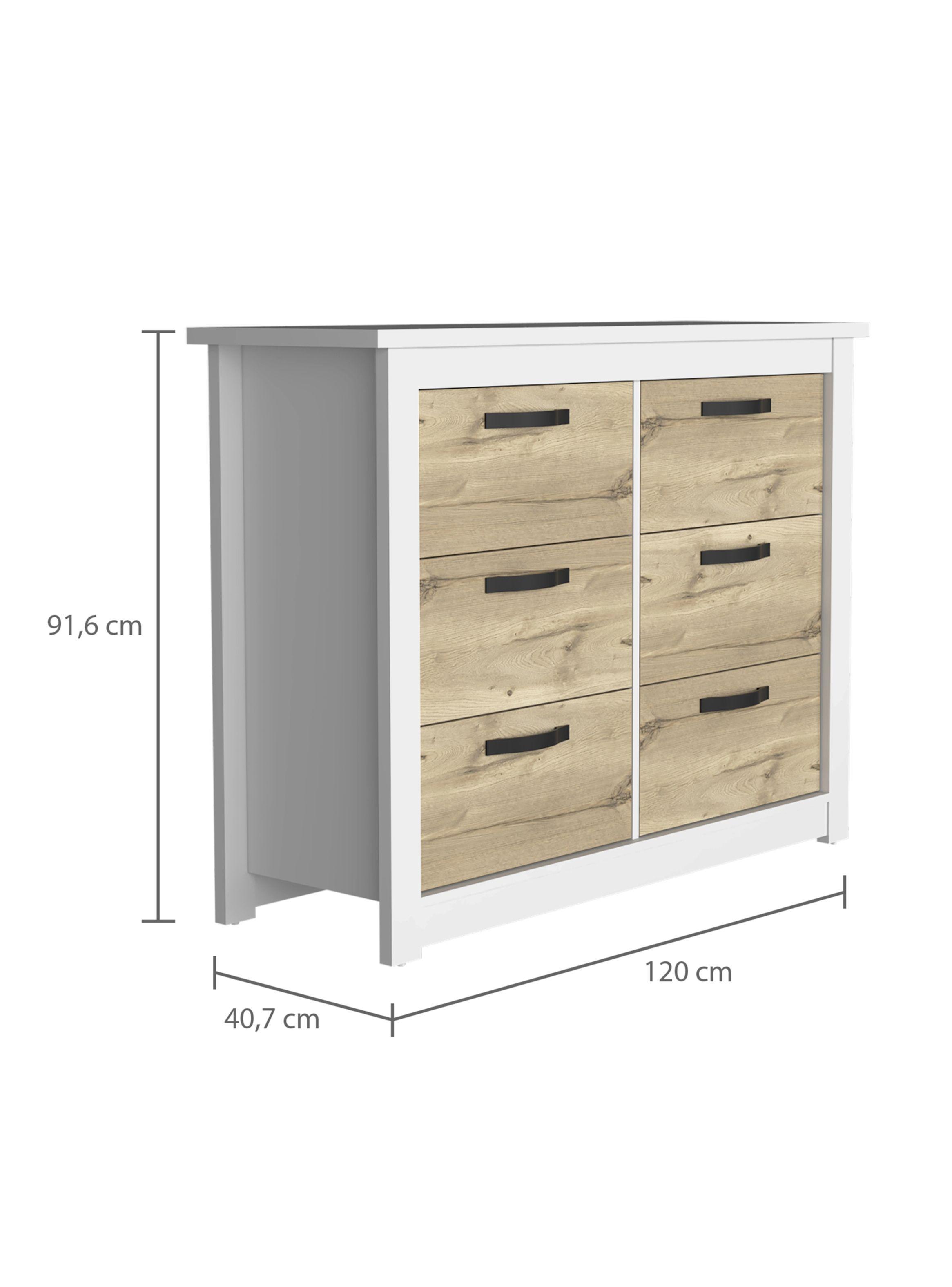 Cómoda Z-120 Bi-Color Blanco-Duna-1