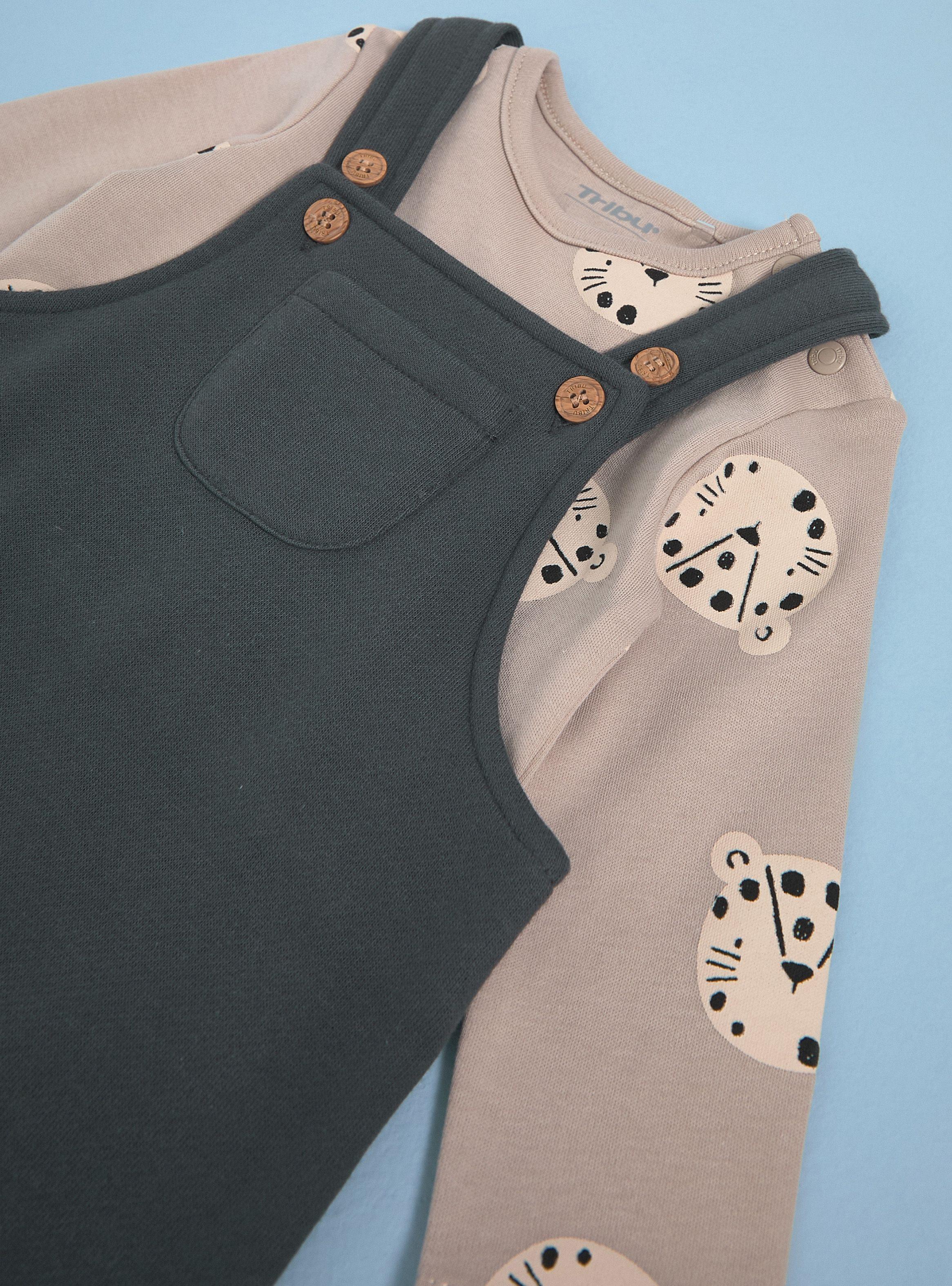 Conjunto de Jardinera con Body Estampado-2