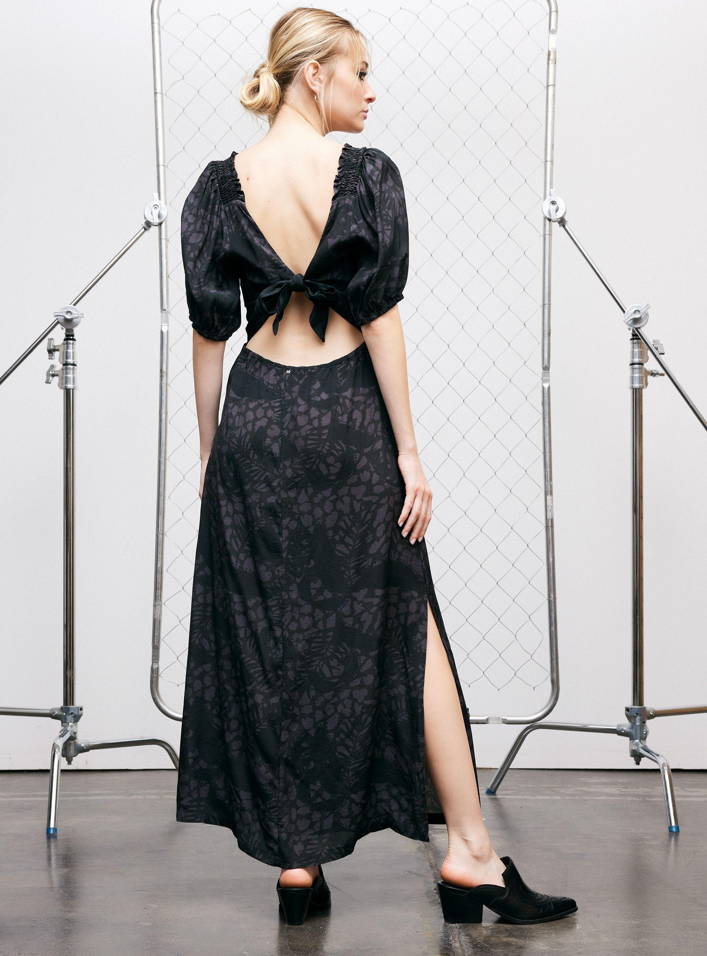 Vestido Manga Abullonada con Full Print-5
