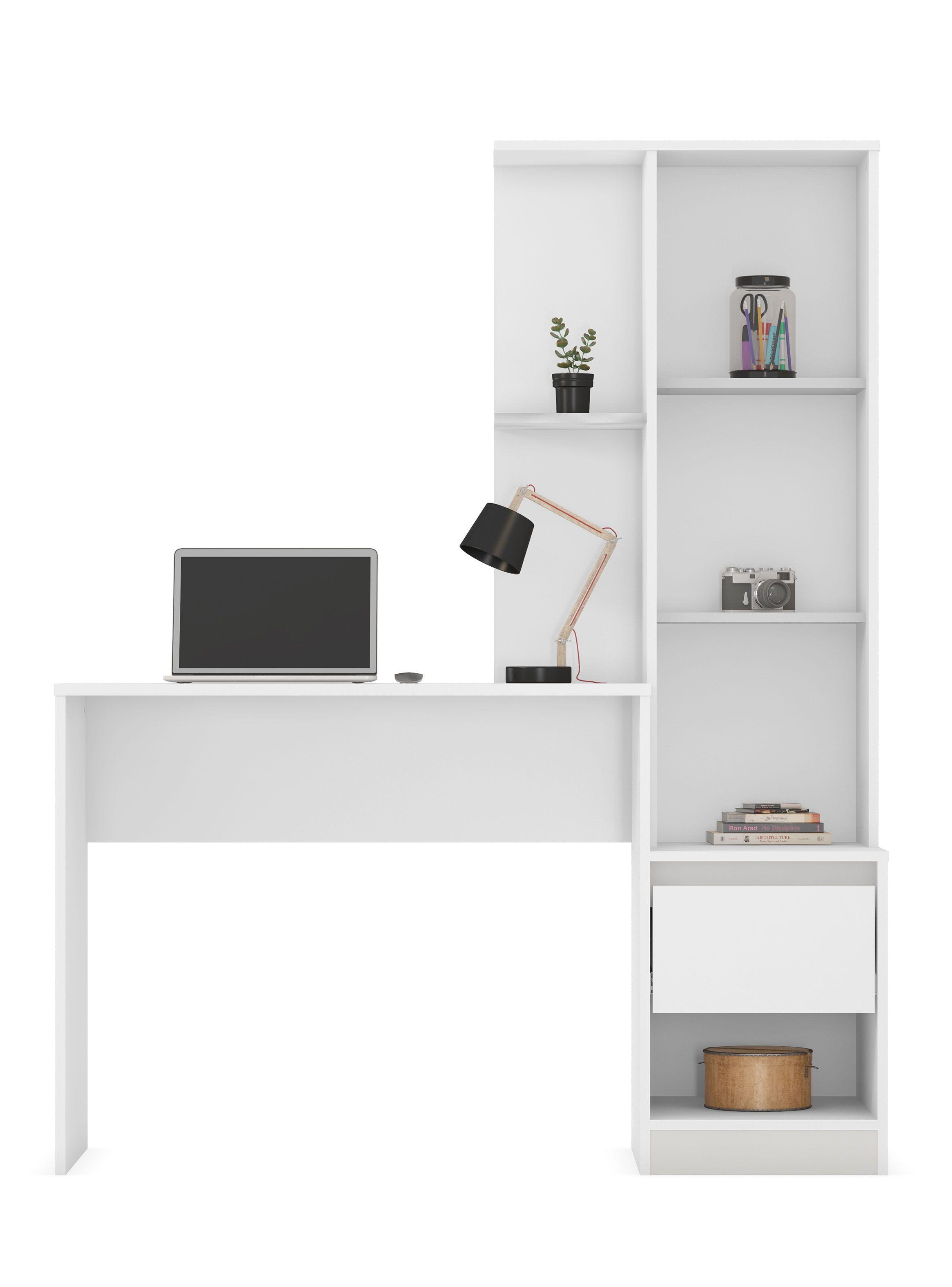 Escritorio Morada 1 Puerta 1 Cajón Blanco-4