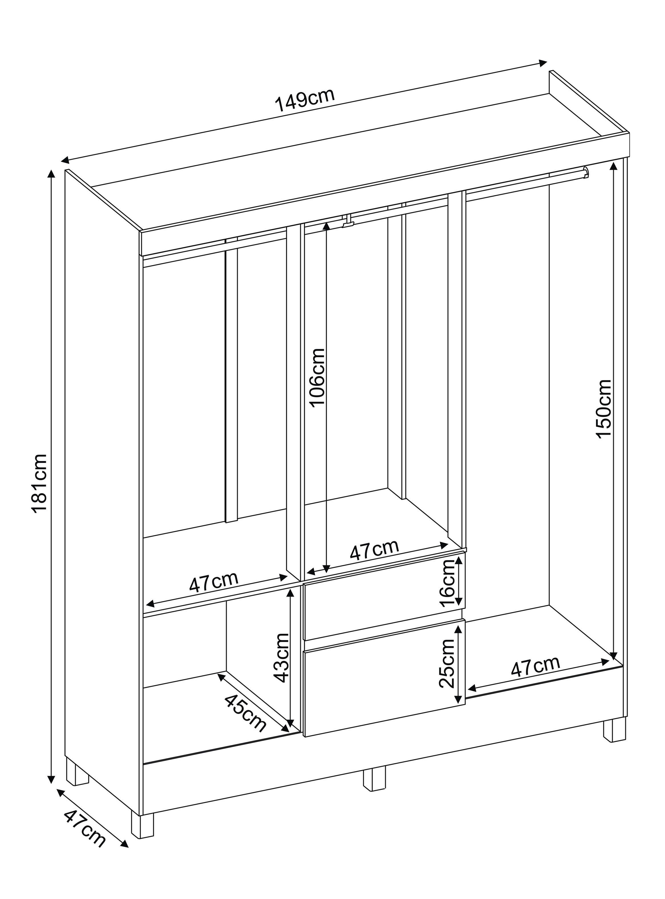 Clóset Flash 6 Puertas 2 Cuerpos-1