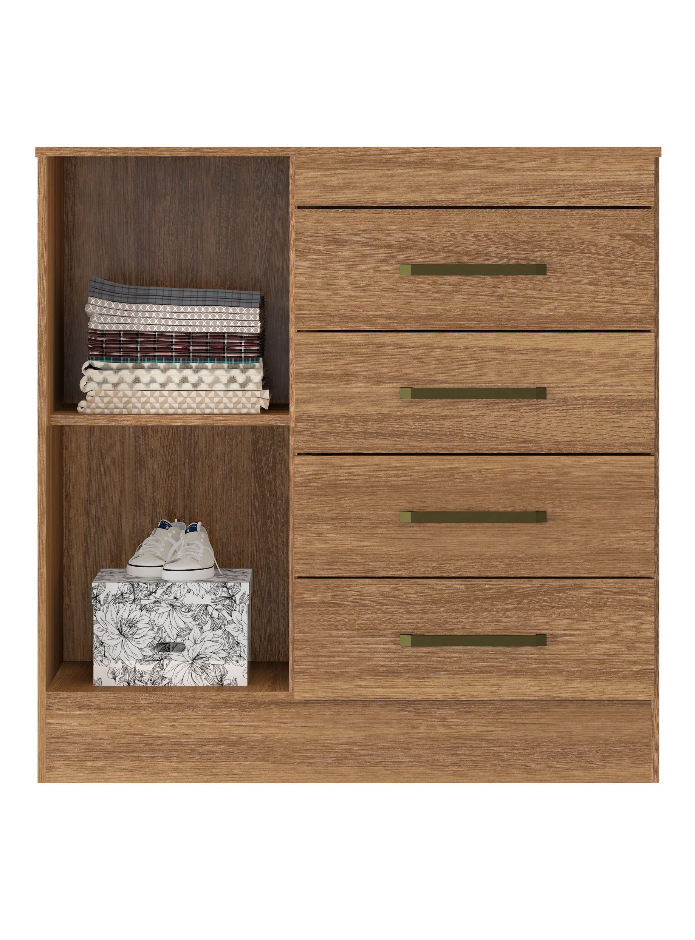 Cómoda Montevideo 4 Cajones Café-3