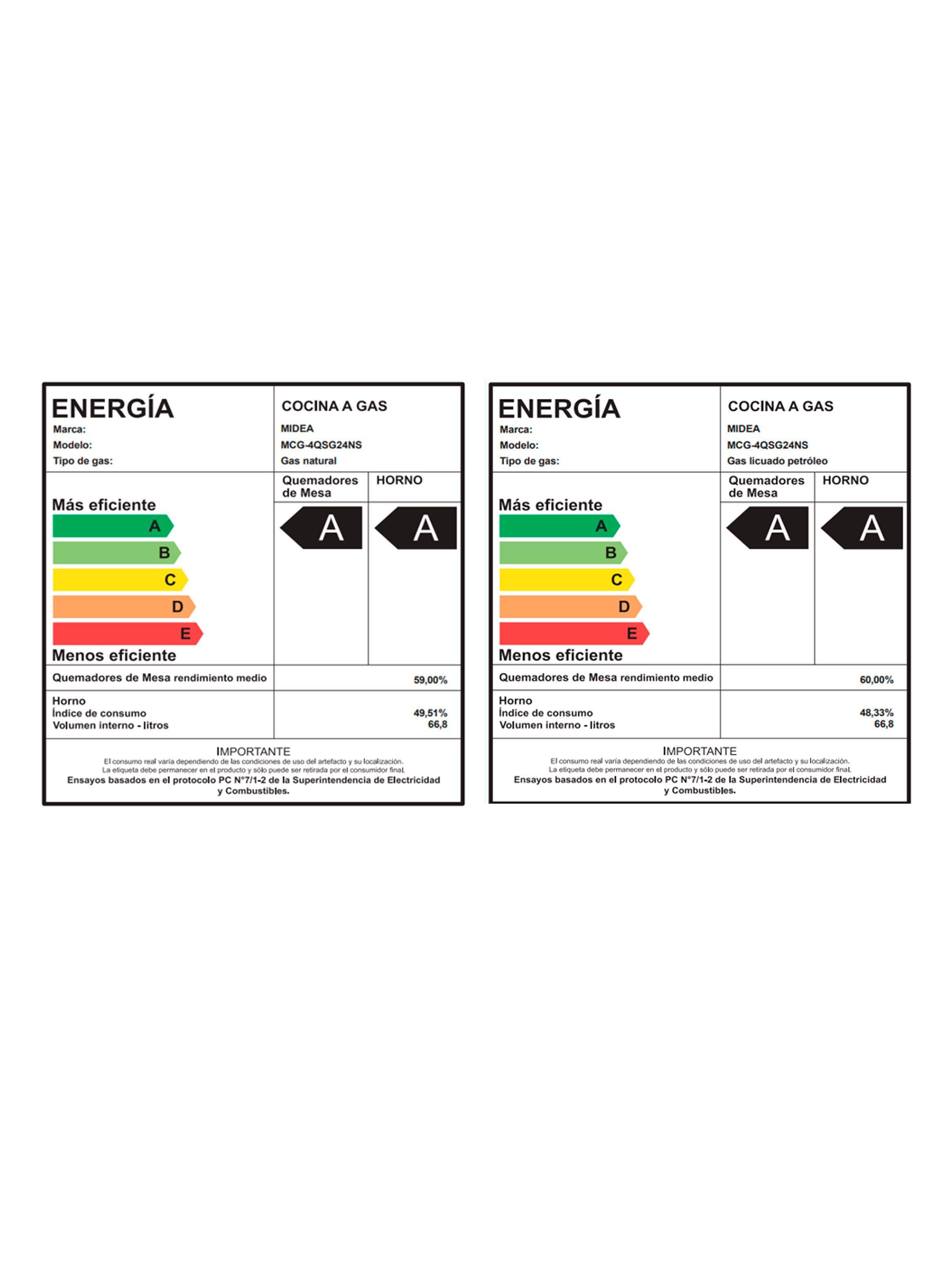 Cocina a Gas 4 Quemadores Color Silver MCG-4QSG24NS-6