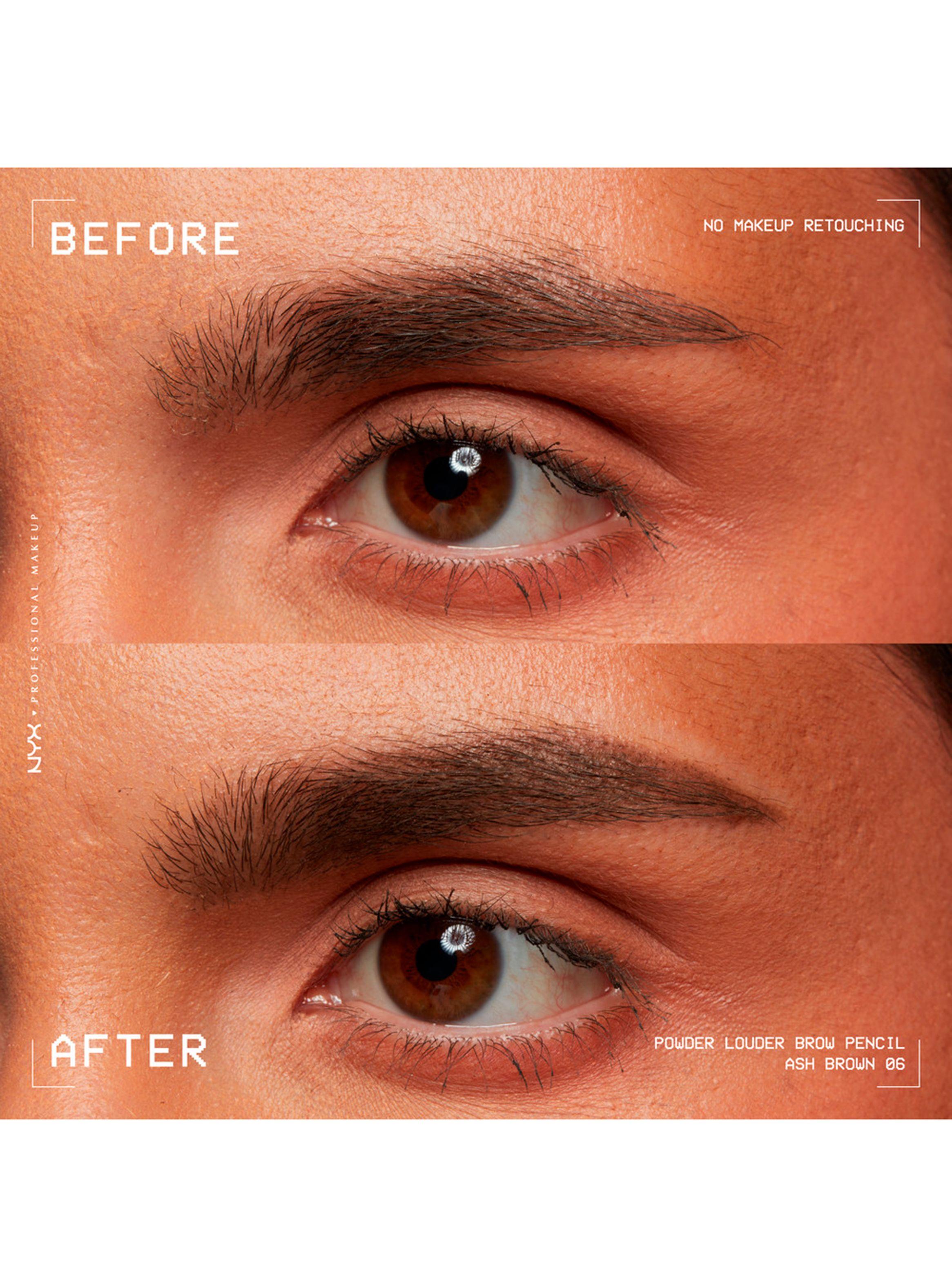 Lápiz de Cejas Nyx Powder Louder Brow Pencil Ash Brown 1.15 g-3