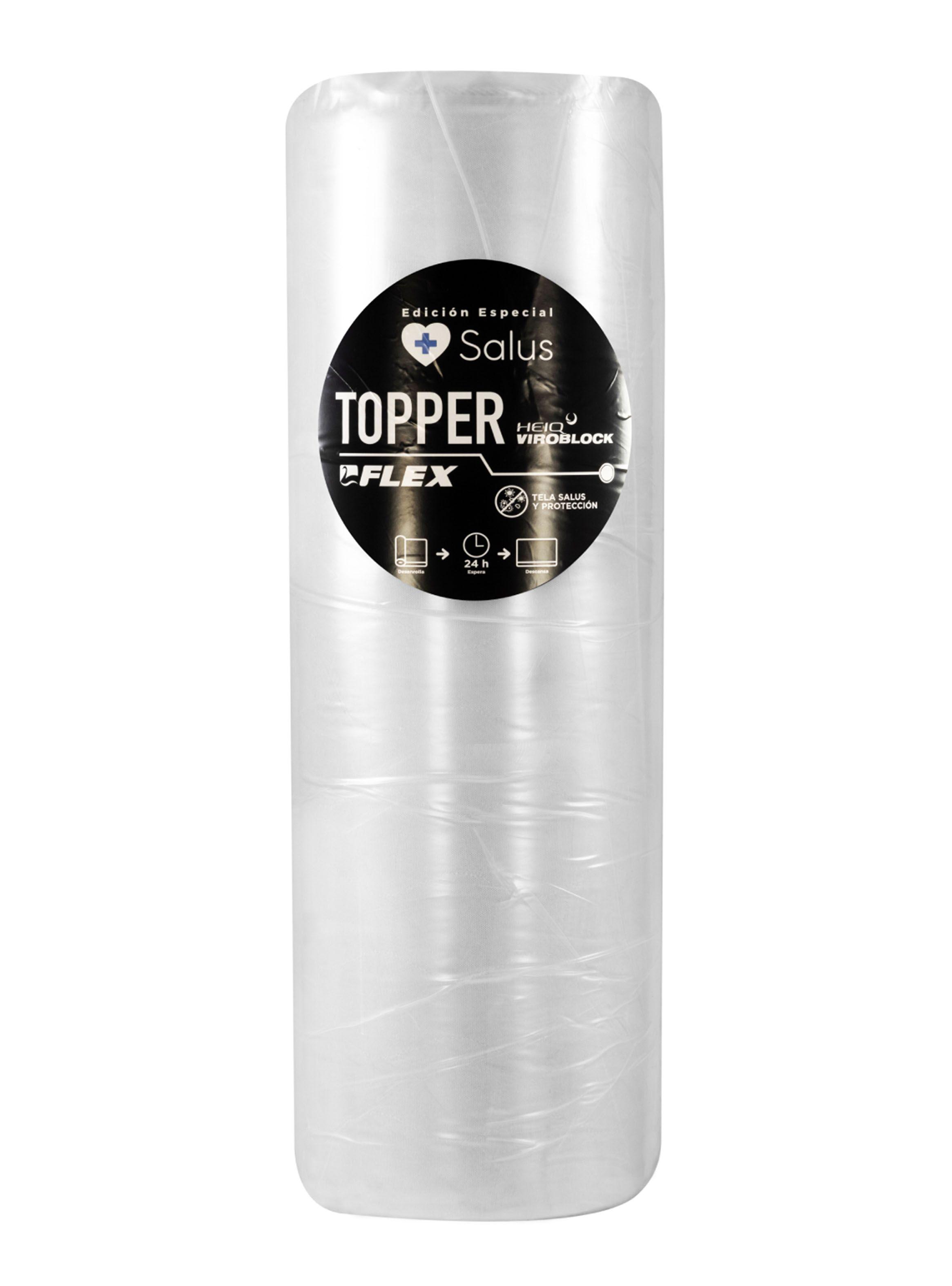 Topper Enrollado Salus 1.5 Plaza Box + Almohada Salus-4