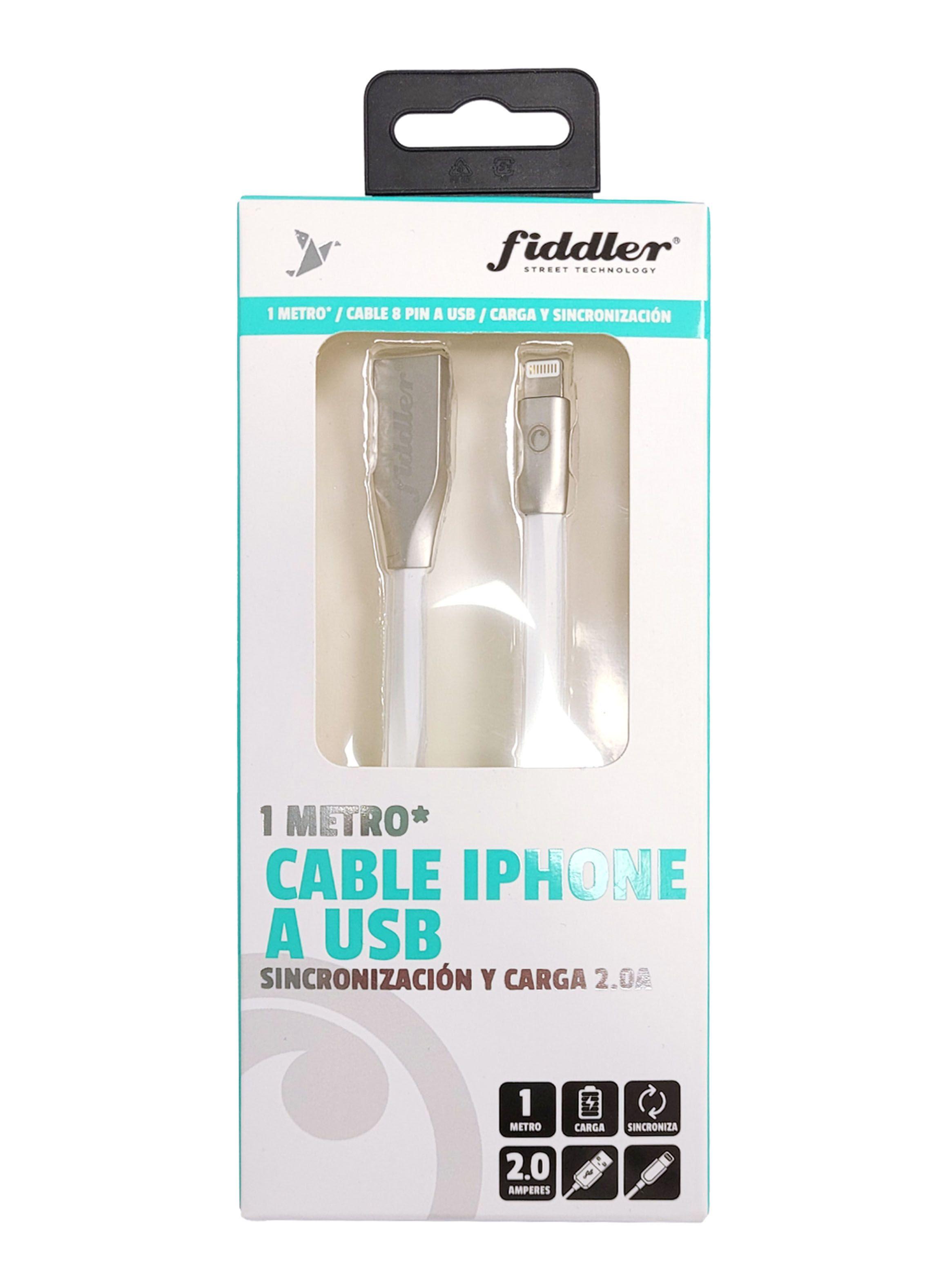 Cable Plano Lightning 2.0A Blanco-0