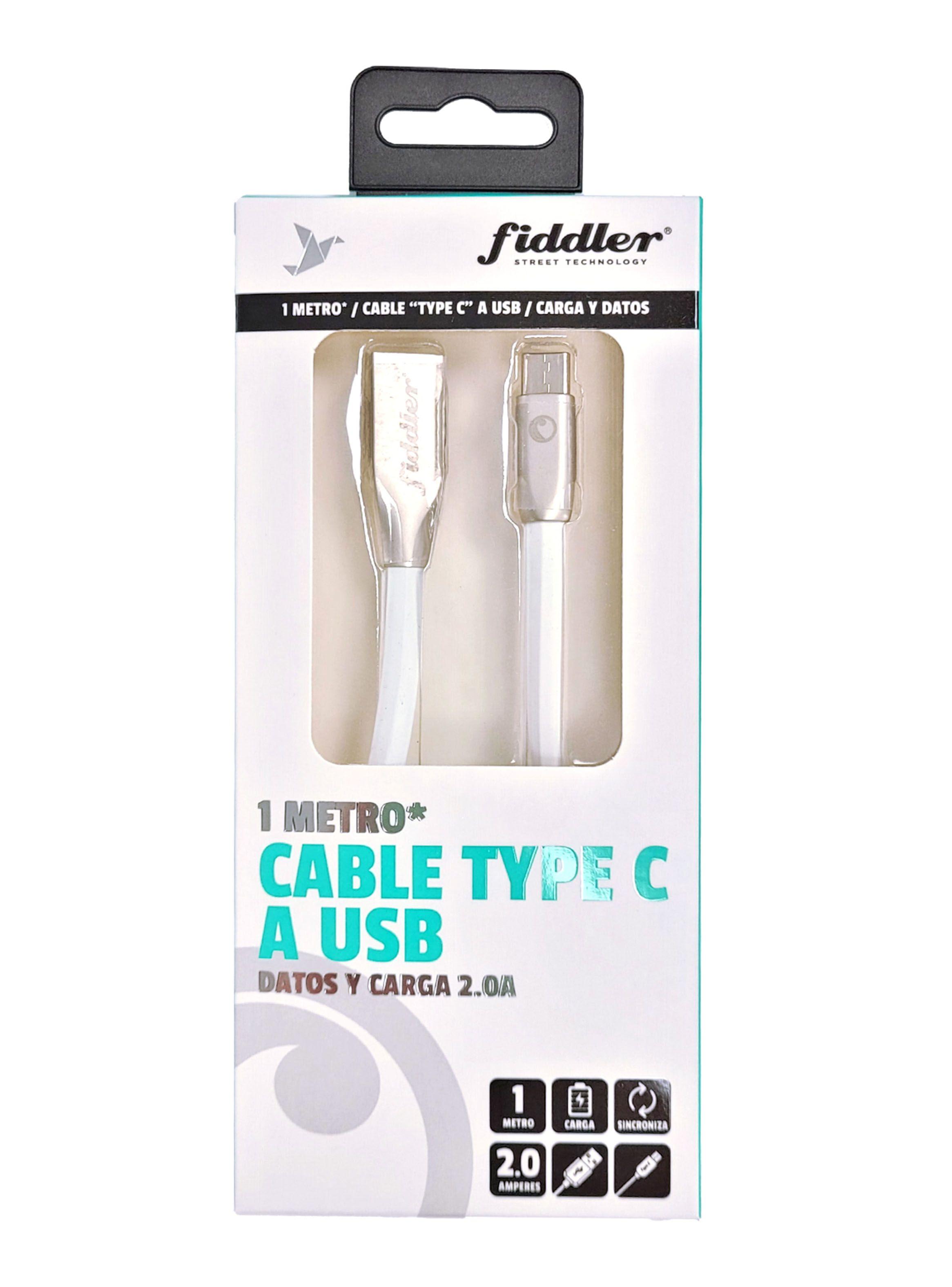 Cable Plano Type C 2.0A Blanco-0