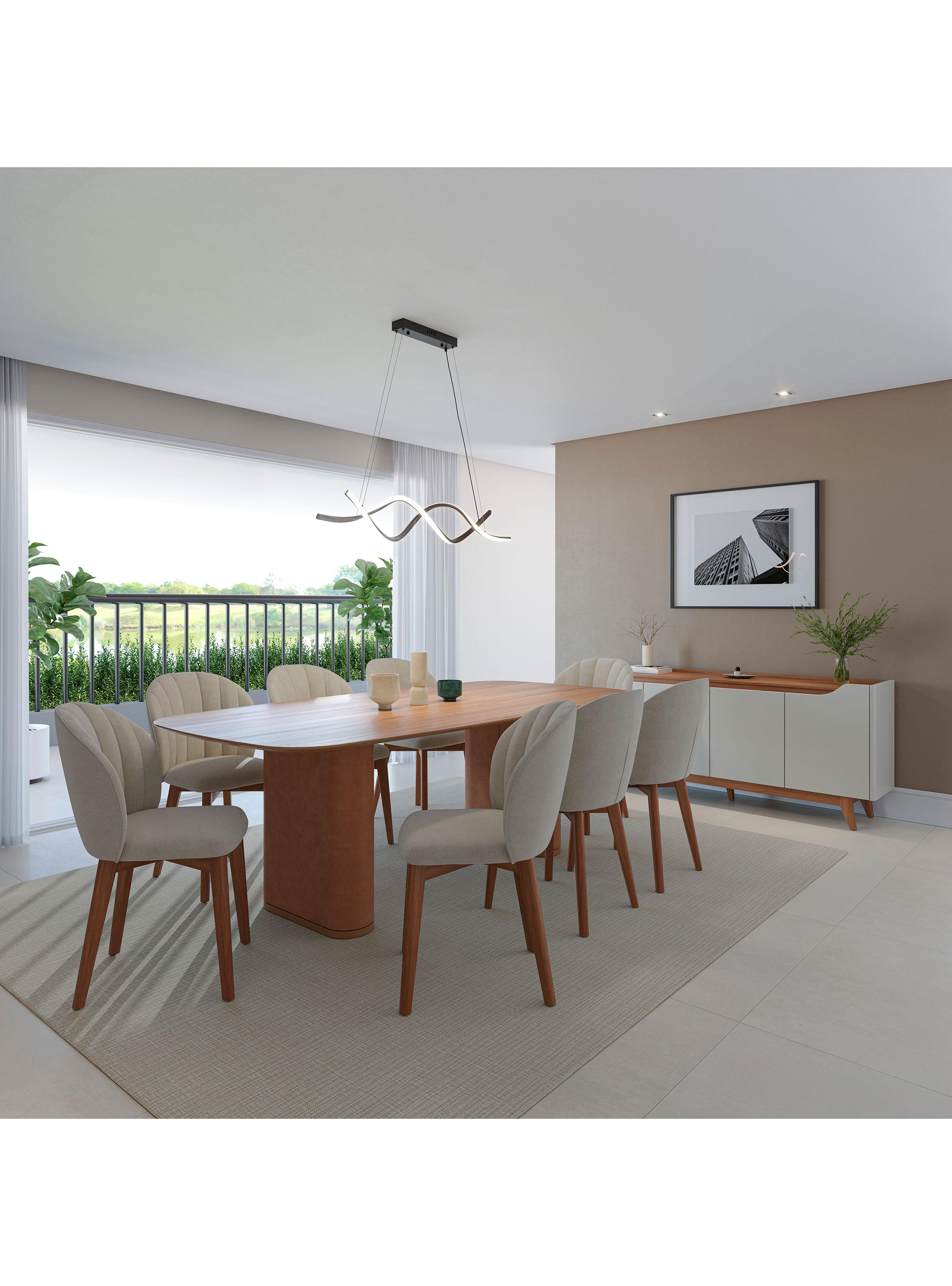 Juego de Comedor Lintz Canela + 8 Sillas Alba-4