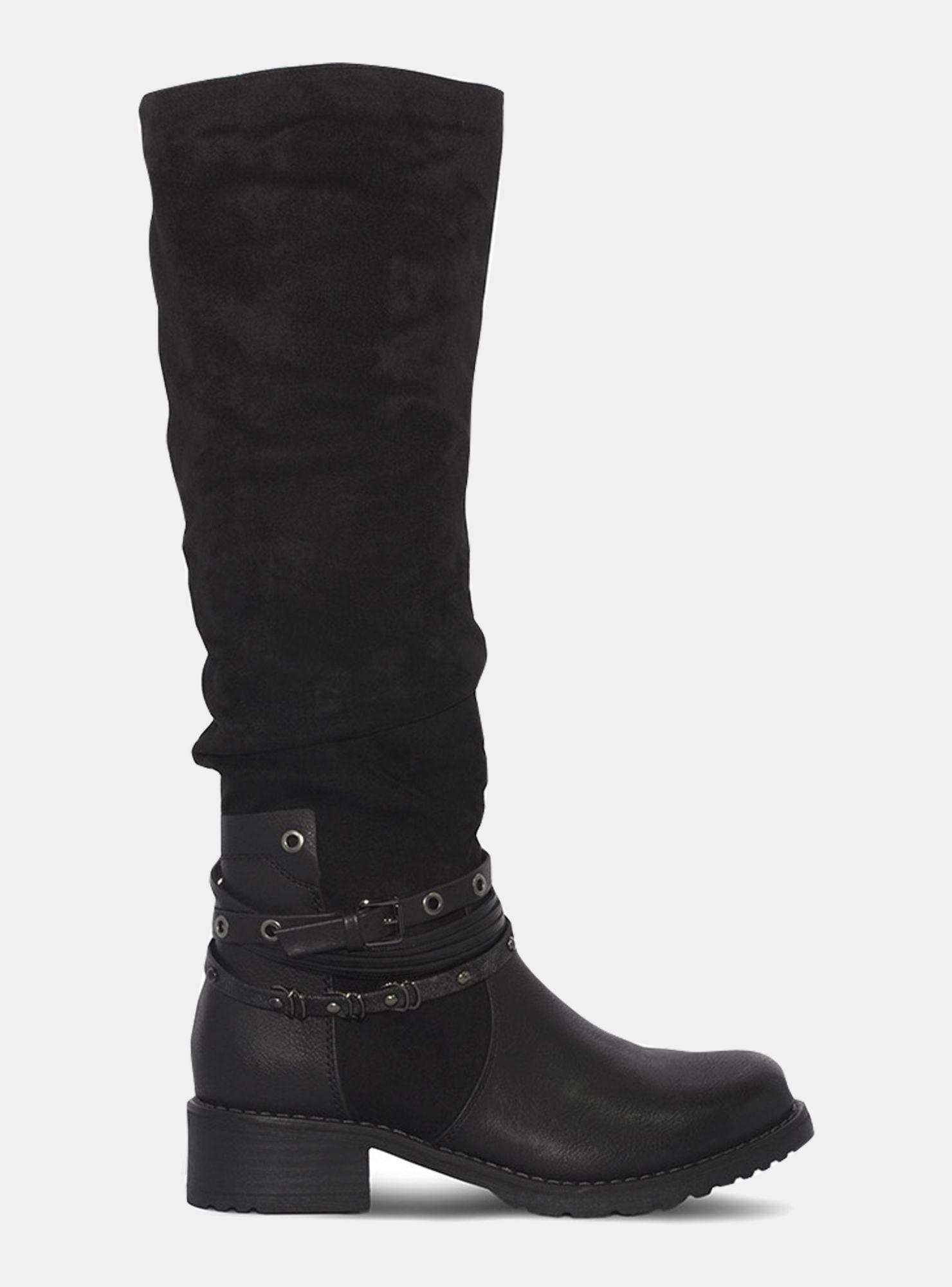 Bota Via Uno Negro Vestir-0