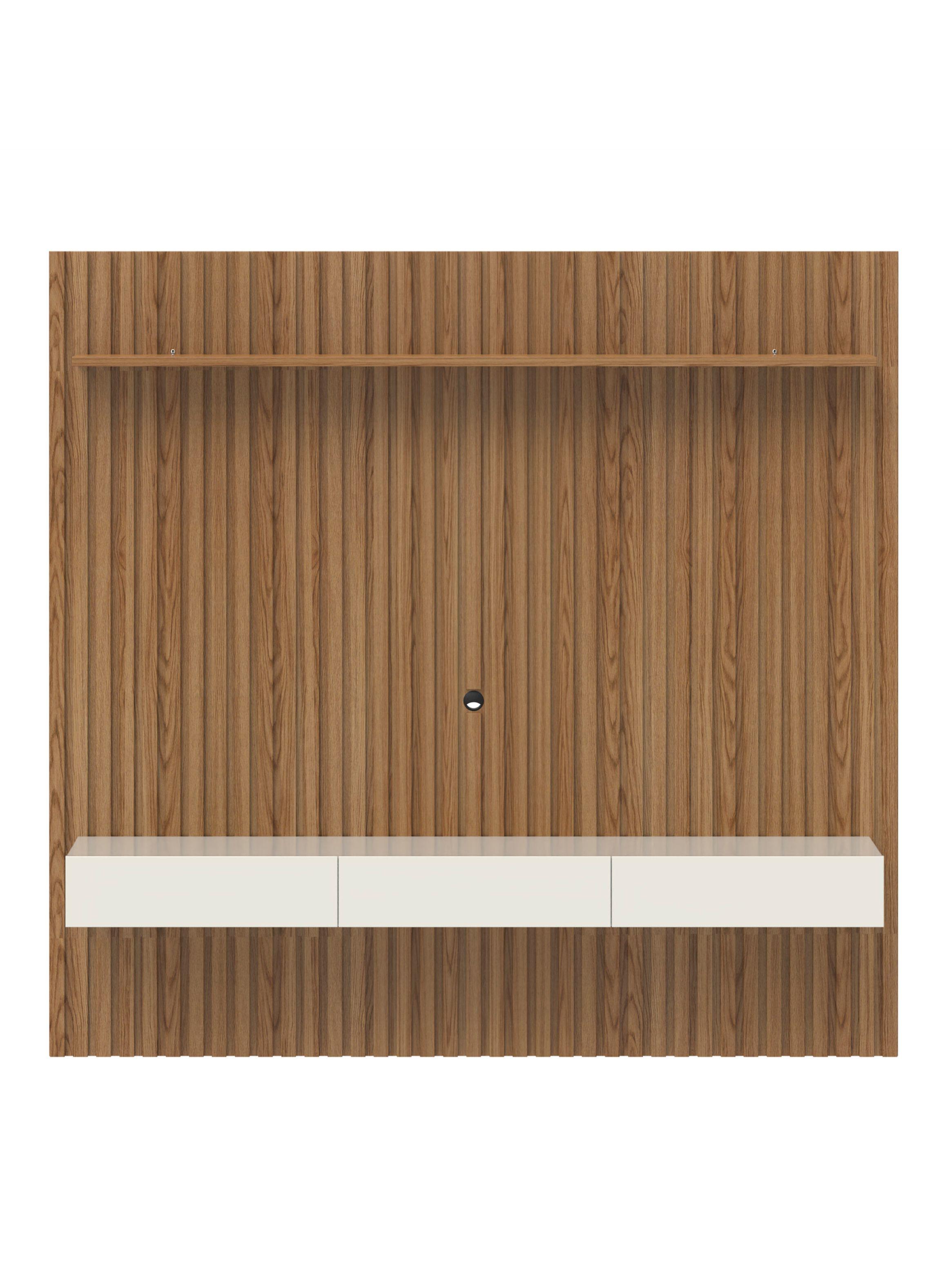 Panel TV Aspen 75" Castaño Off White-0