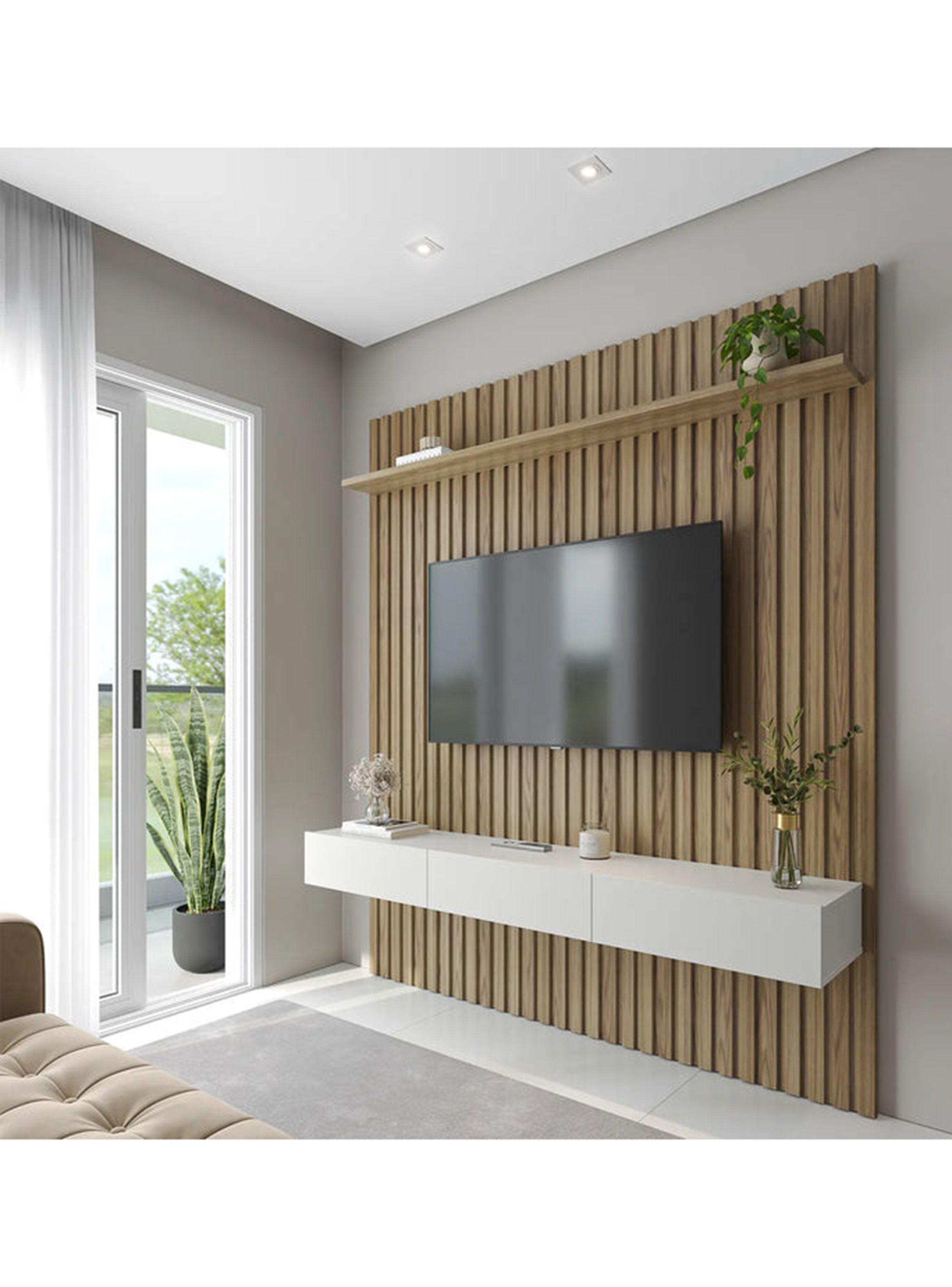 Panel TV 75" Aspen Castaño Off White-4