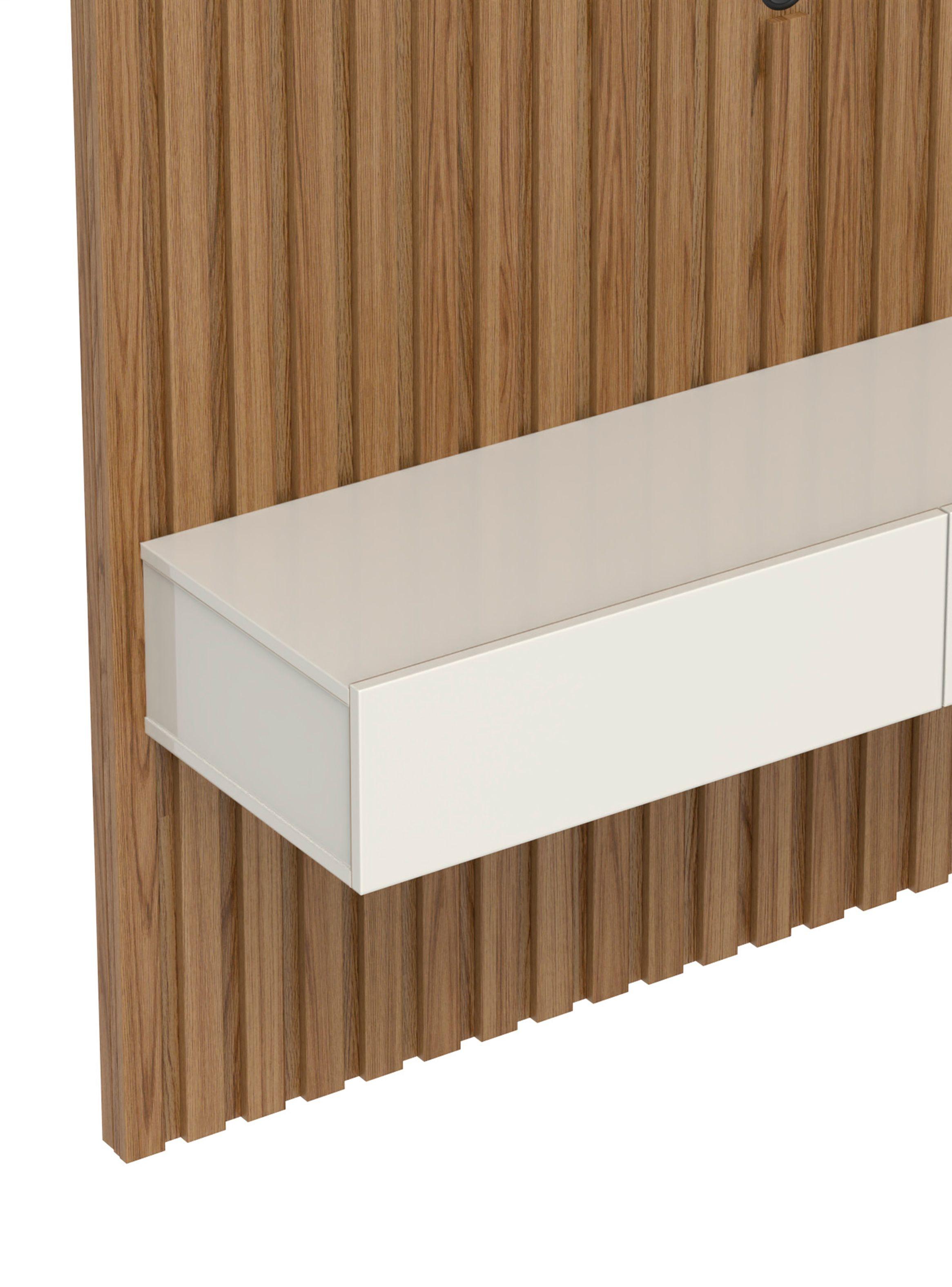 Panel TV 75" Aspen Castaño Off White-3