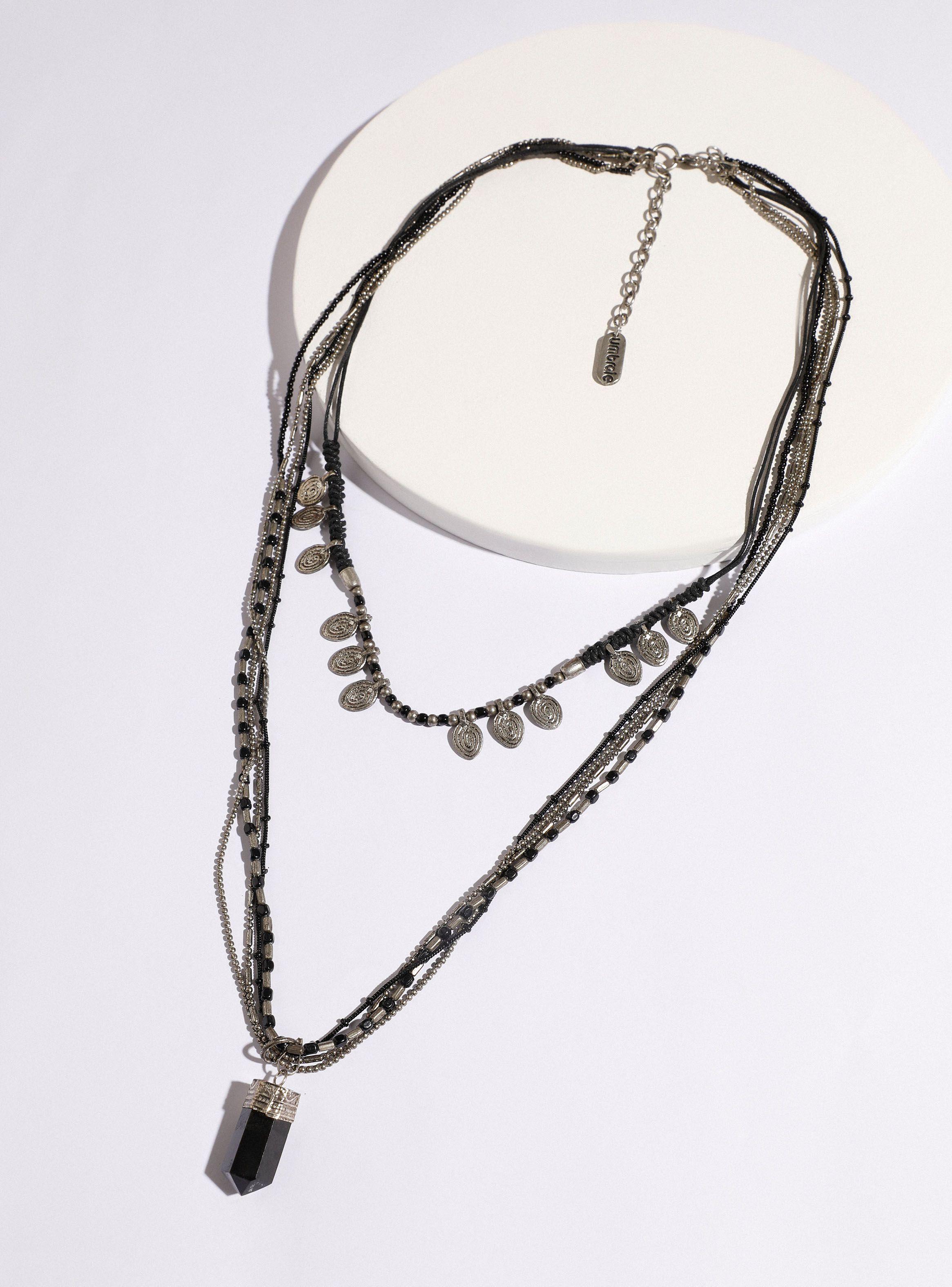 Collar Capas Mostacillas Cuarzo Bicolor-0