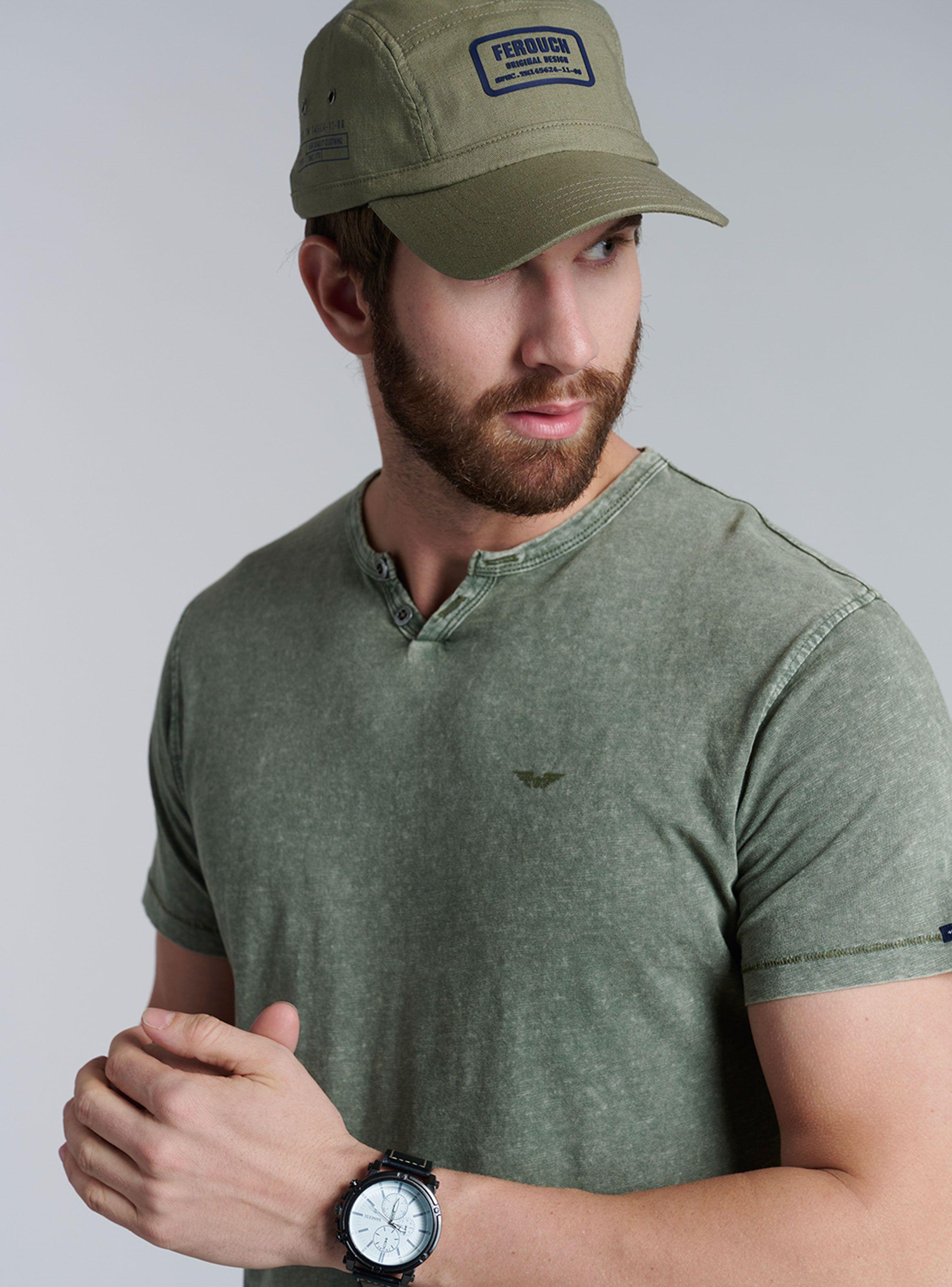 Polera Henley Oregon Slim Fit Manga Corta-3