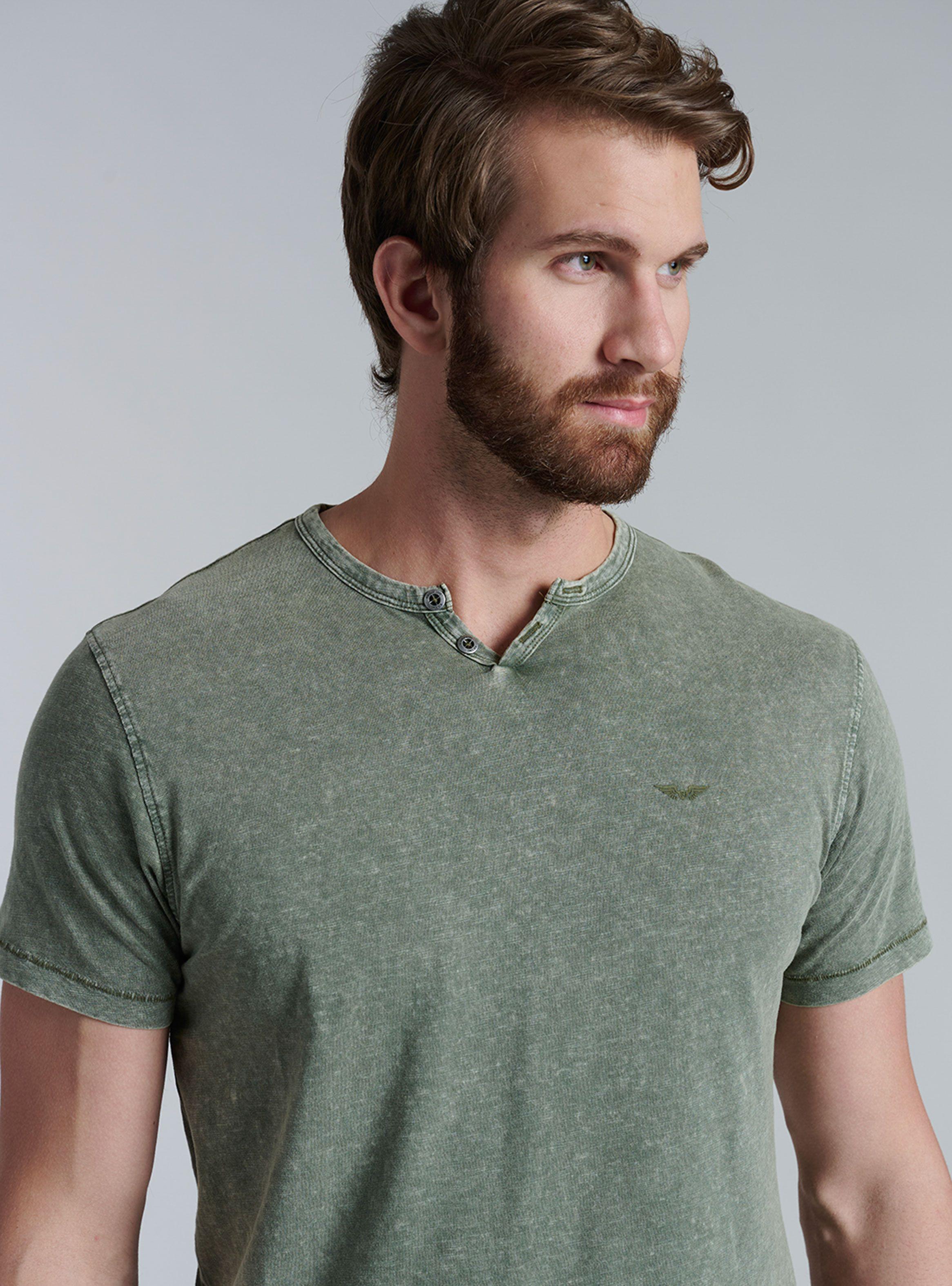 Polera Henley Oregon Slim Fit Manga Corta-2