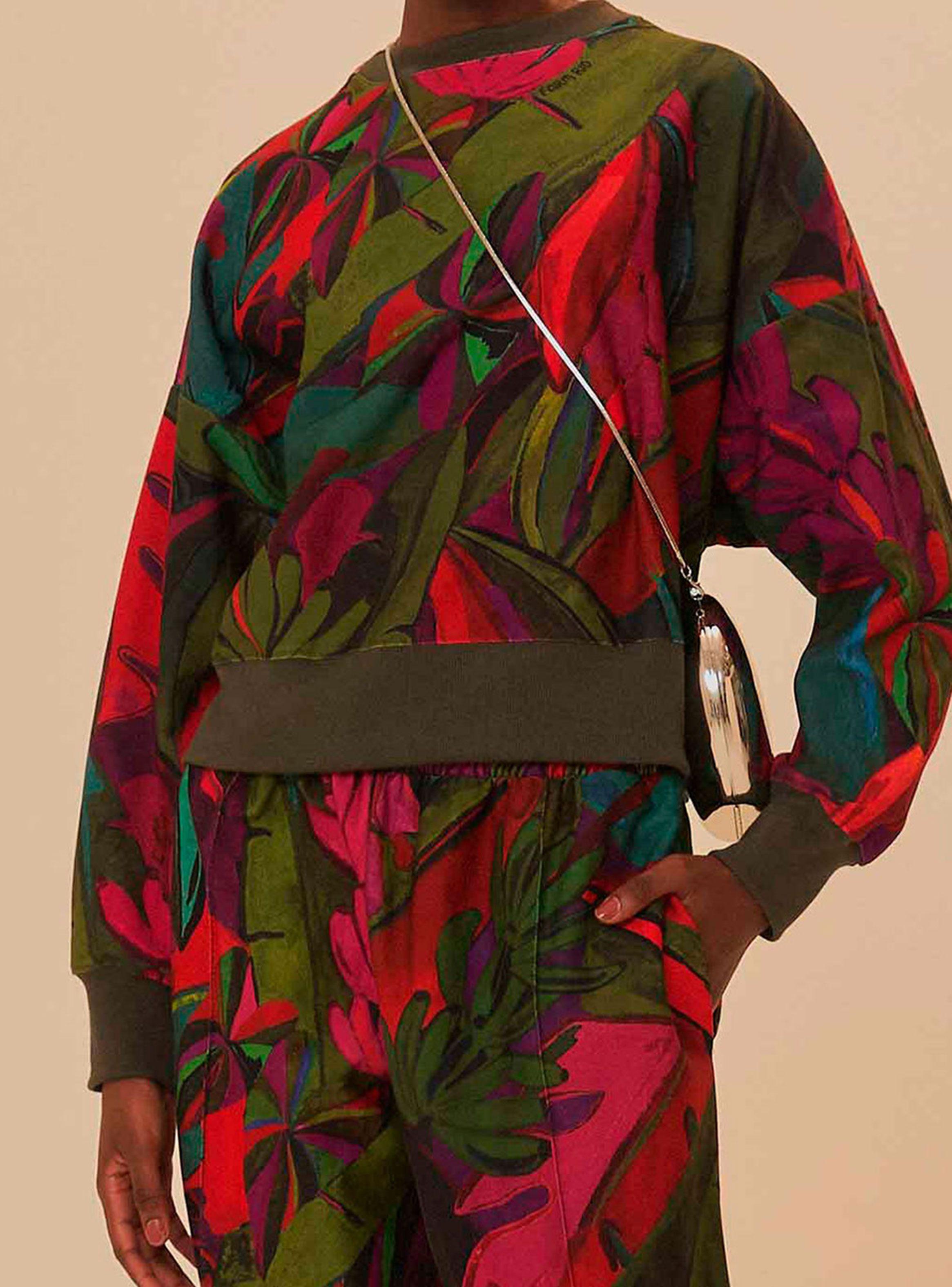 Polerón con Diseño de Hojas-1