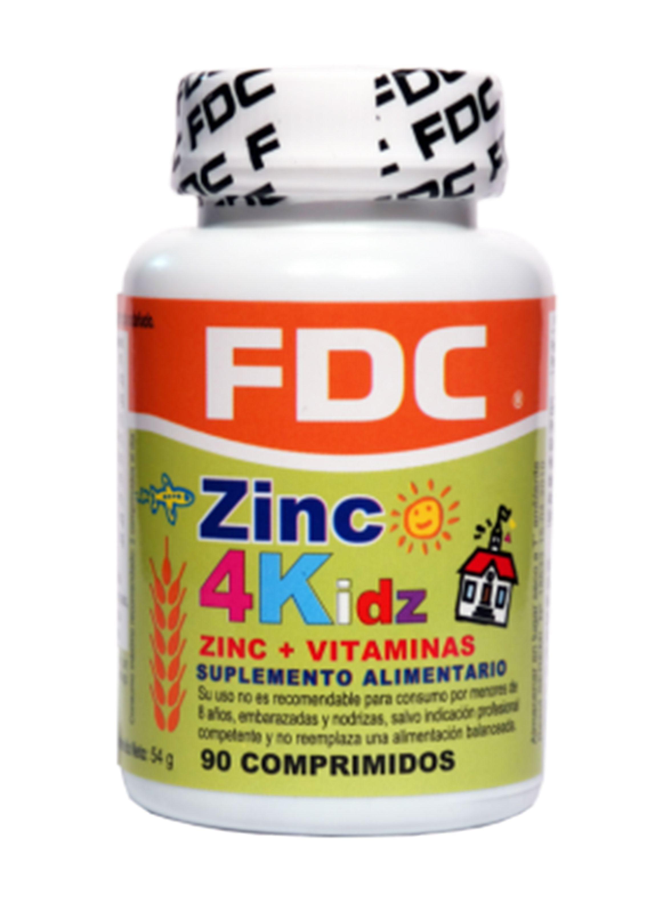 Vitamina FDC Zinc 4 Kidz 90 Comprimidos-0