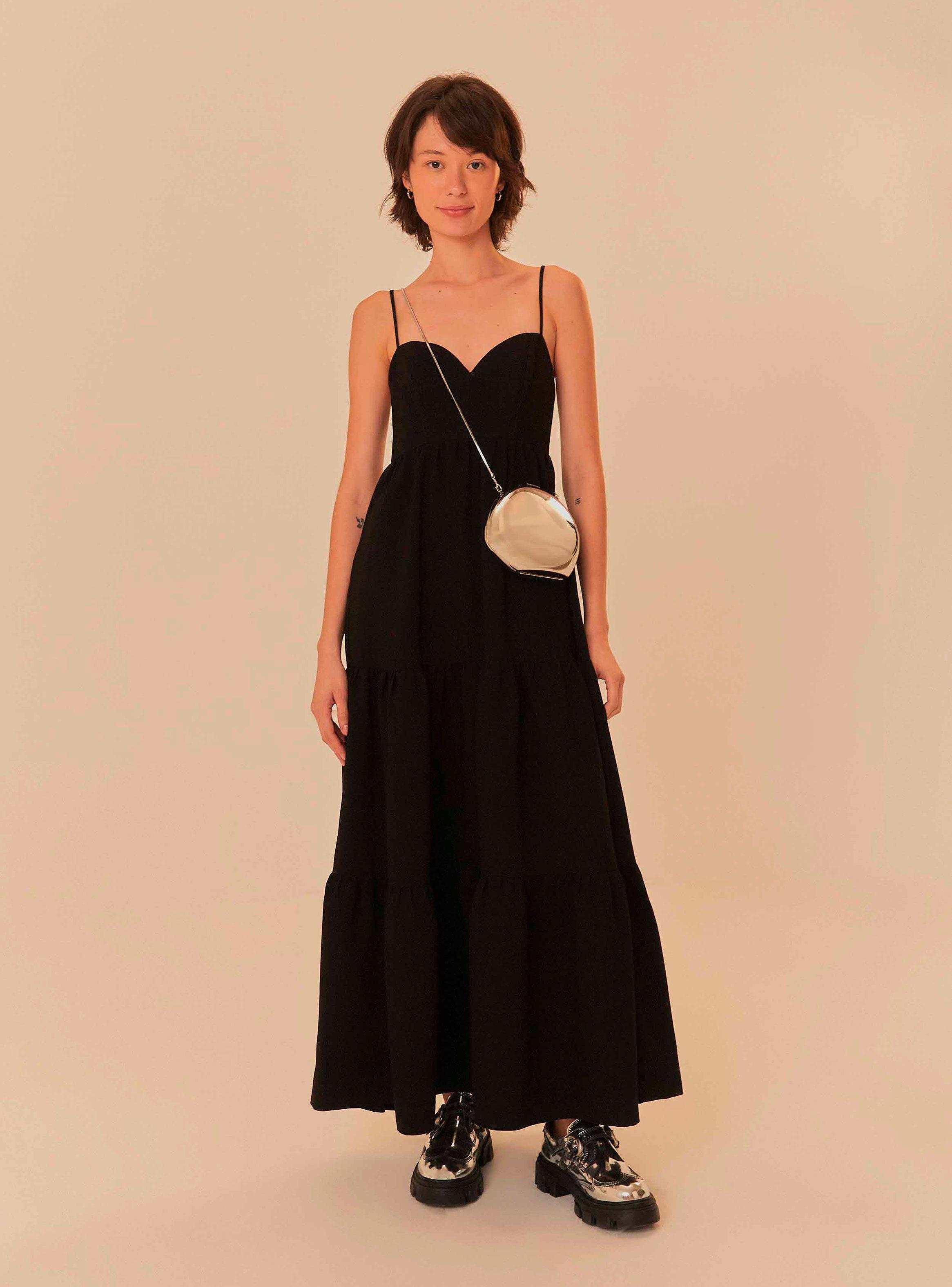 Vestido Largo Liso-0