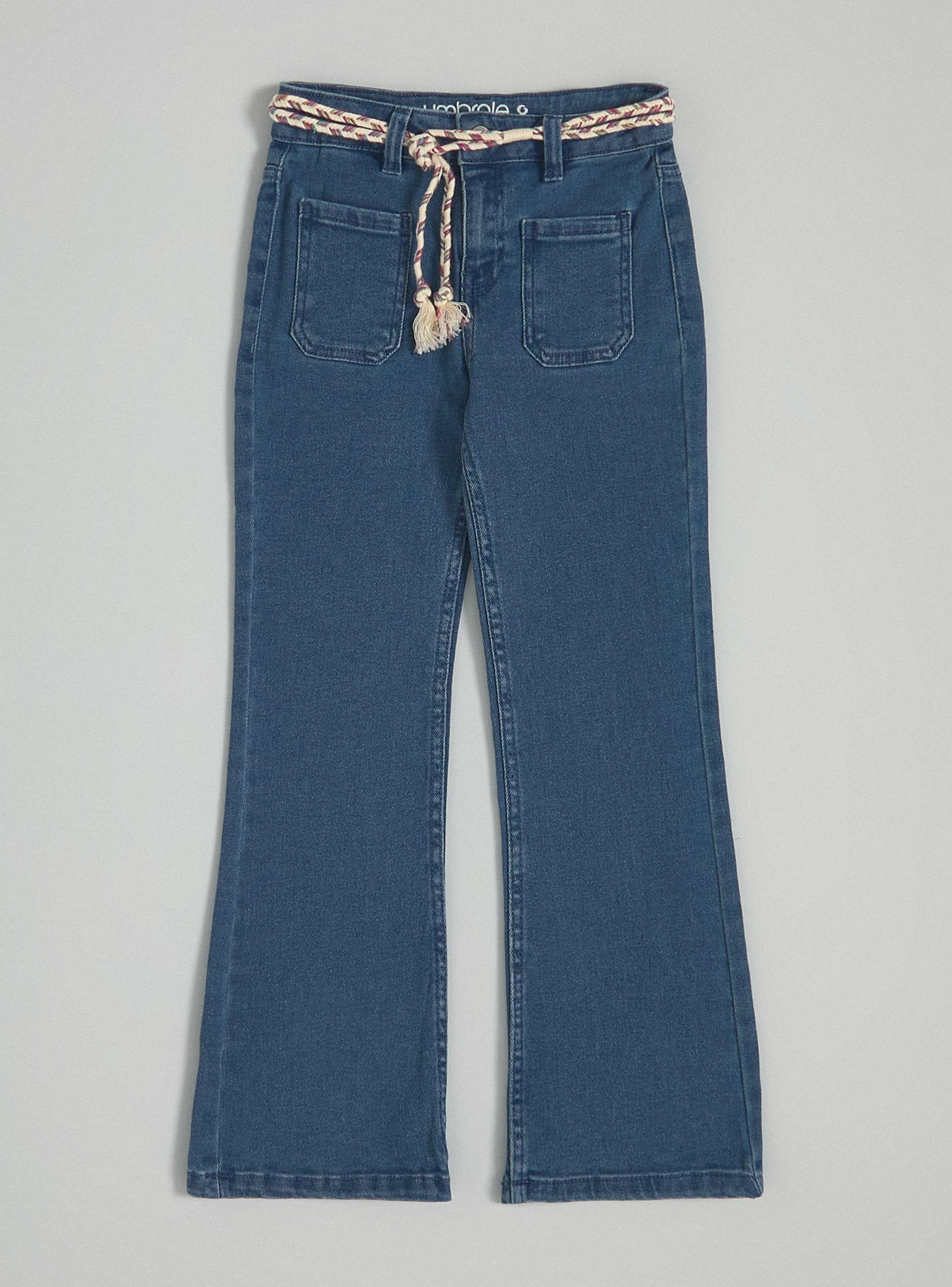 Jeans Flare Elasticados con Cinturón-2