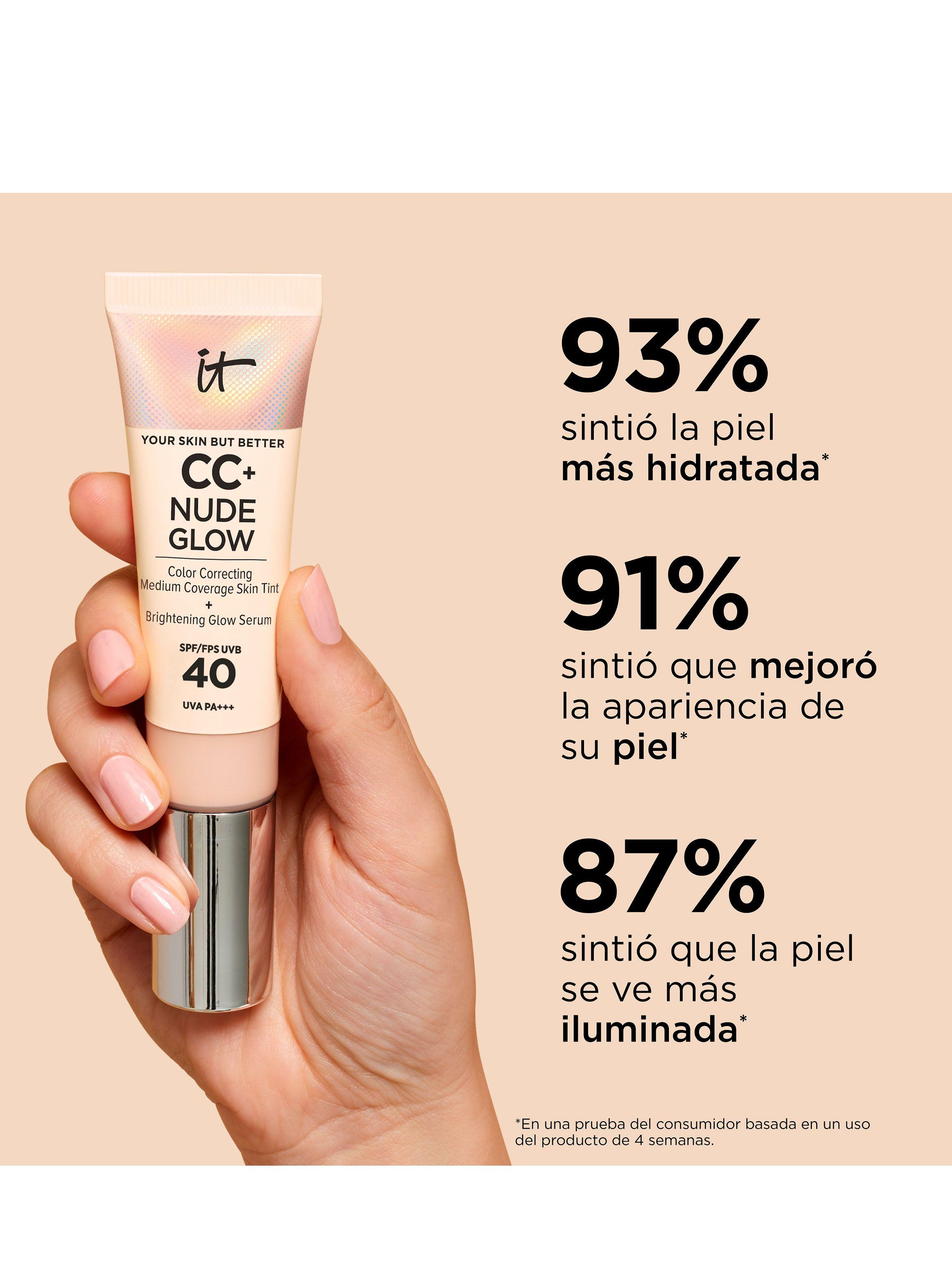 Base de Media Cobertura CC + Nude Glow Fair con SPF 40-4