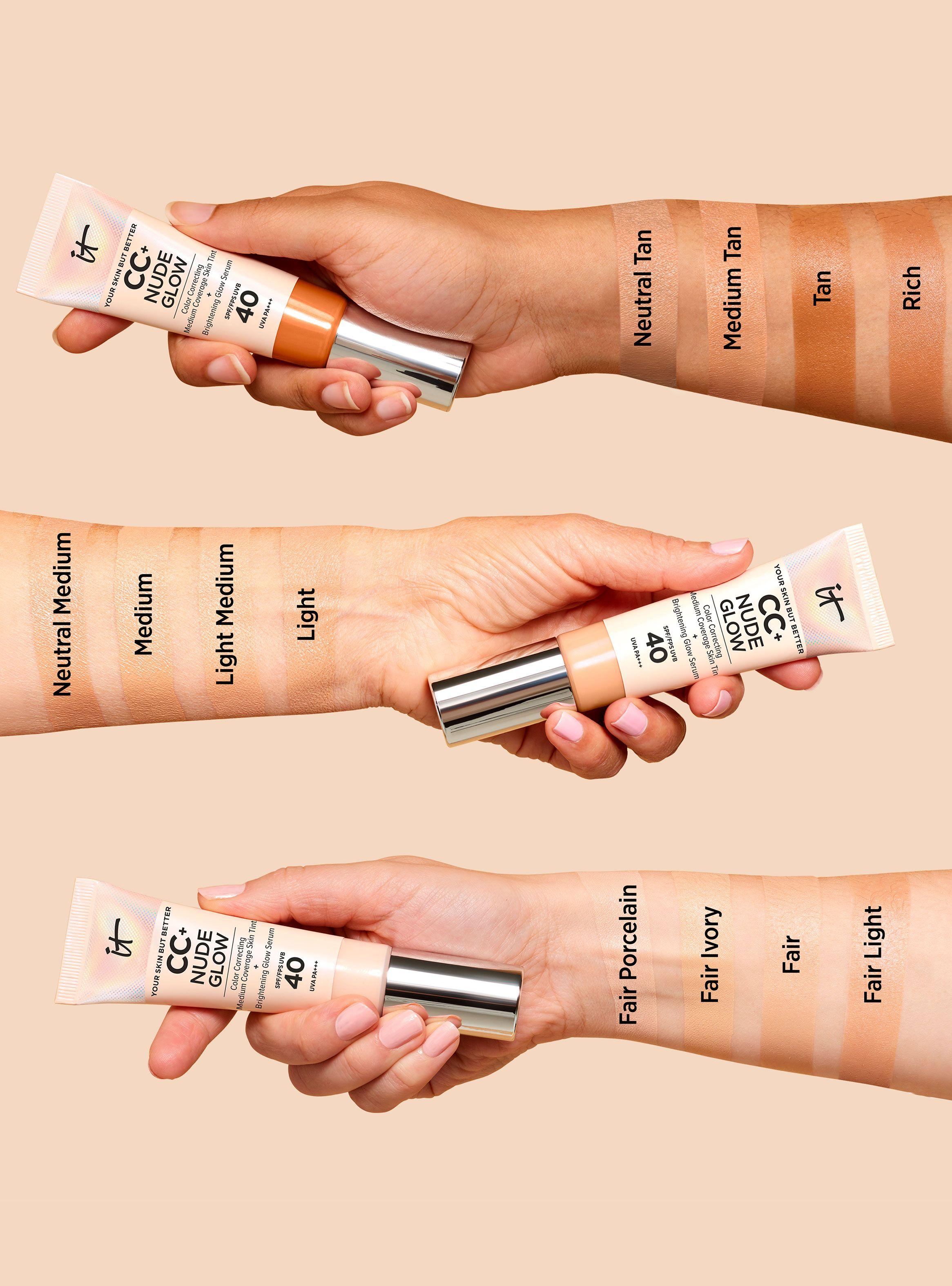 Base de Media Cobertura CC + Nude Glow Neutral Medium con SPF 40-5