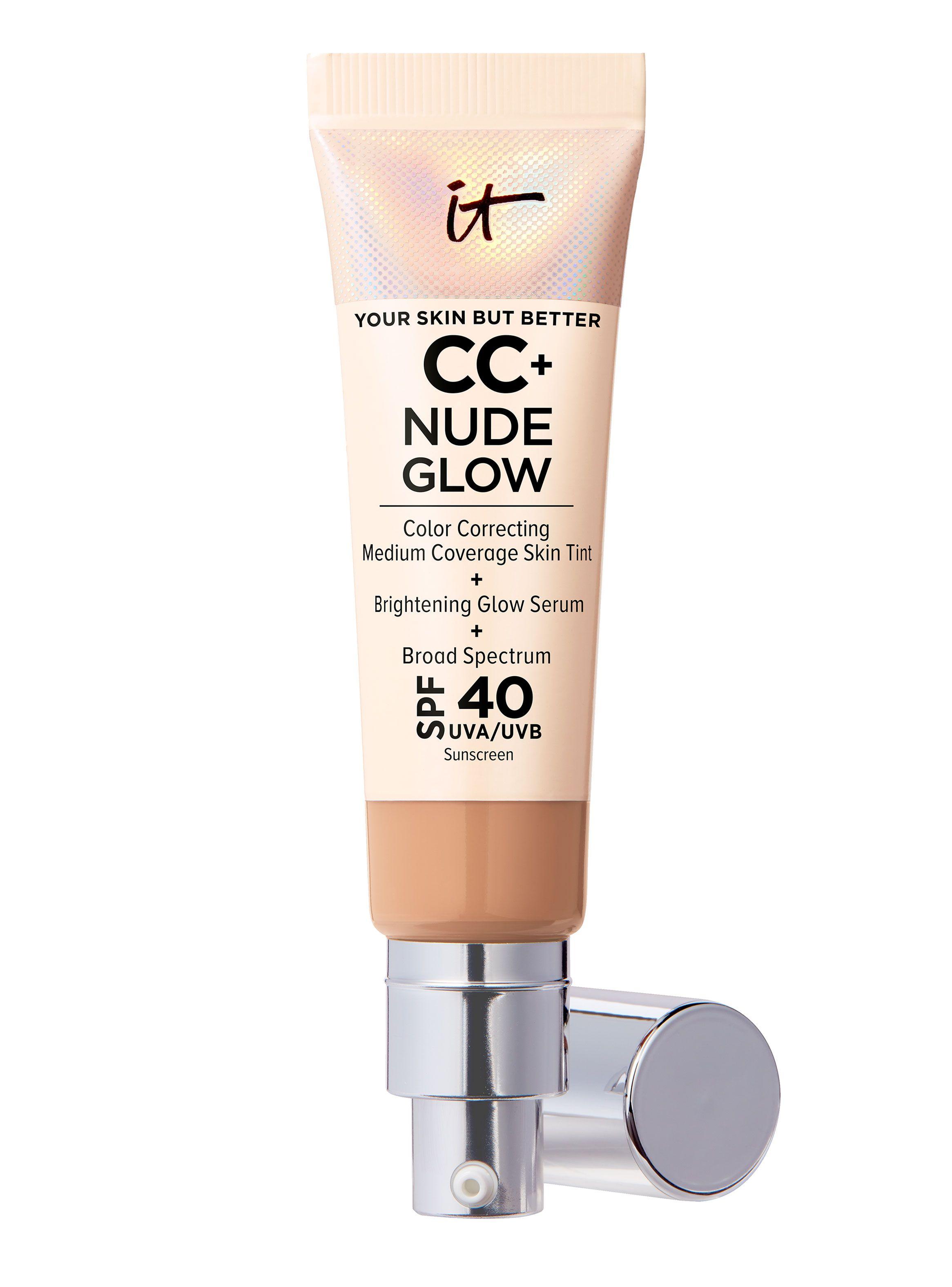 Base de Media Cobertura CC + Nude Glow Medium Tan con SPF 40-0