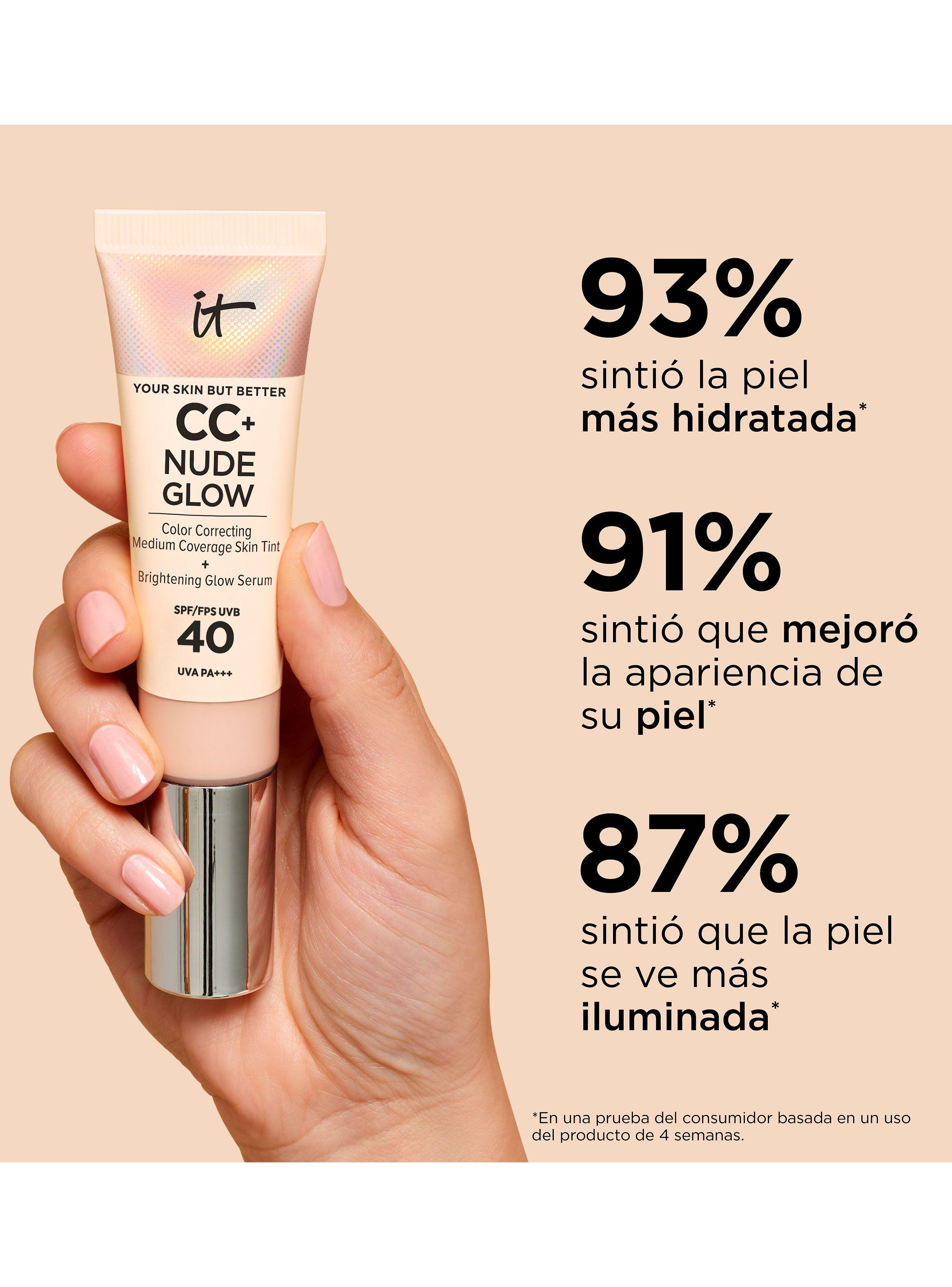 Base de Media Cobertura CC + Nude Glow Rich con SPF 40-4