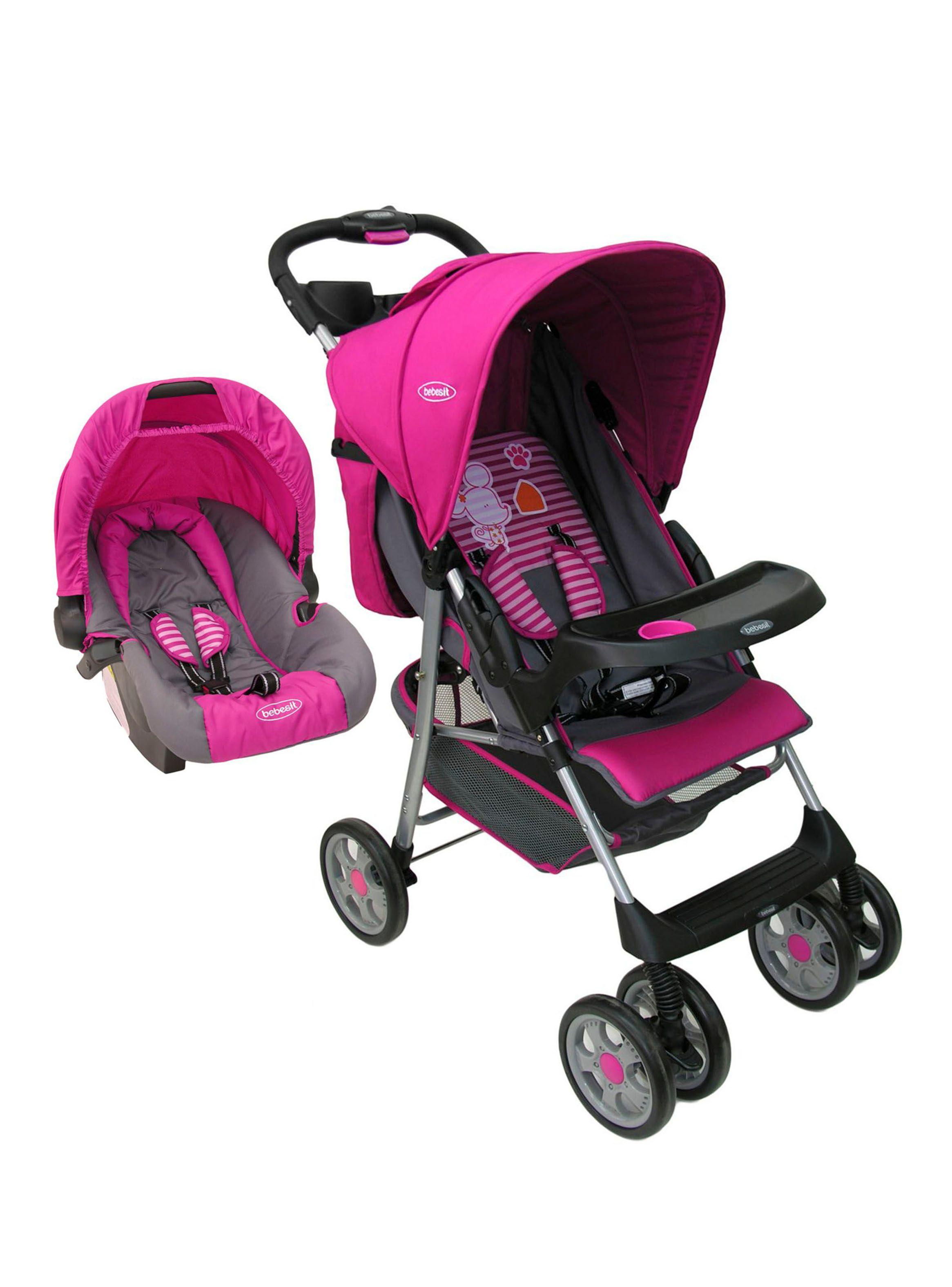 Coche Travel System Lisboa Rojo Bebesit-0