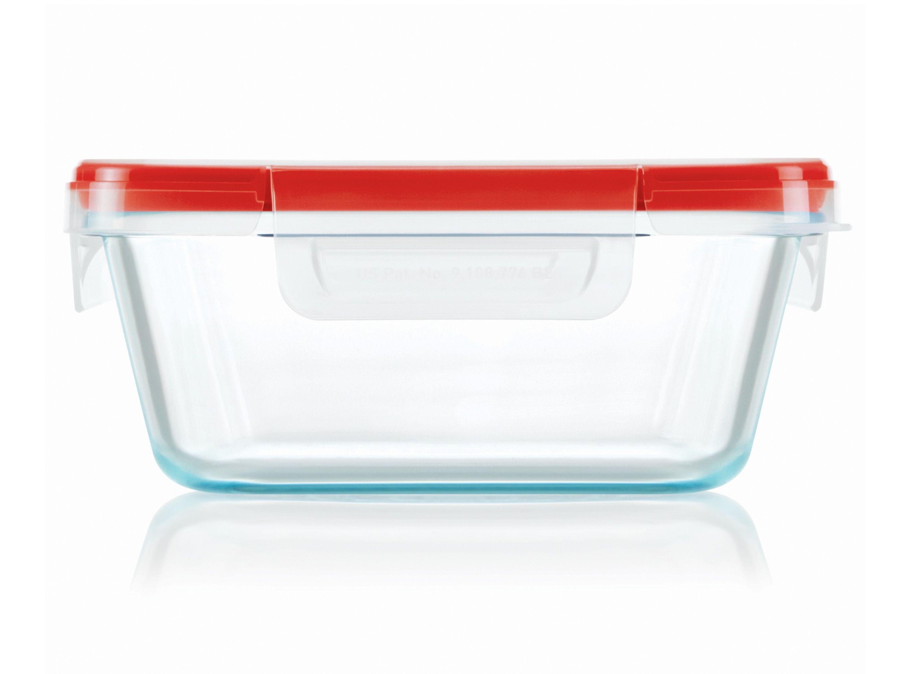 Hermético Pyrex Vidrio con Tapa 22 x 22 x 7 cm-0