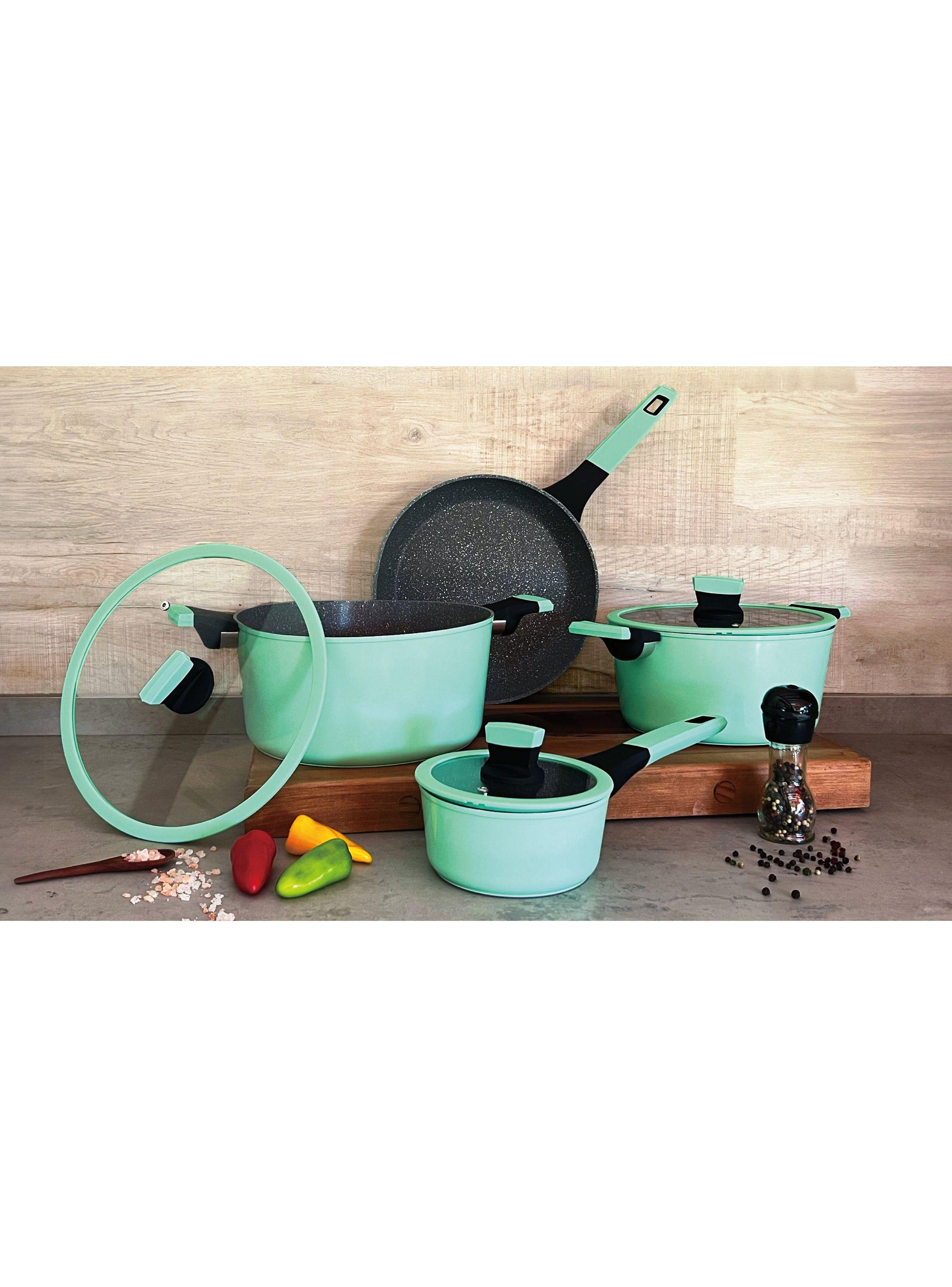 Batería de Cocina 7 Piezas Soho Menta-2