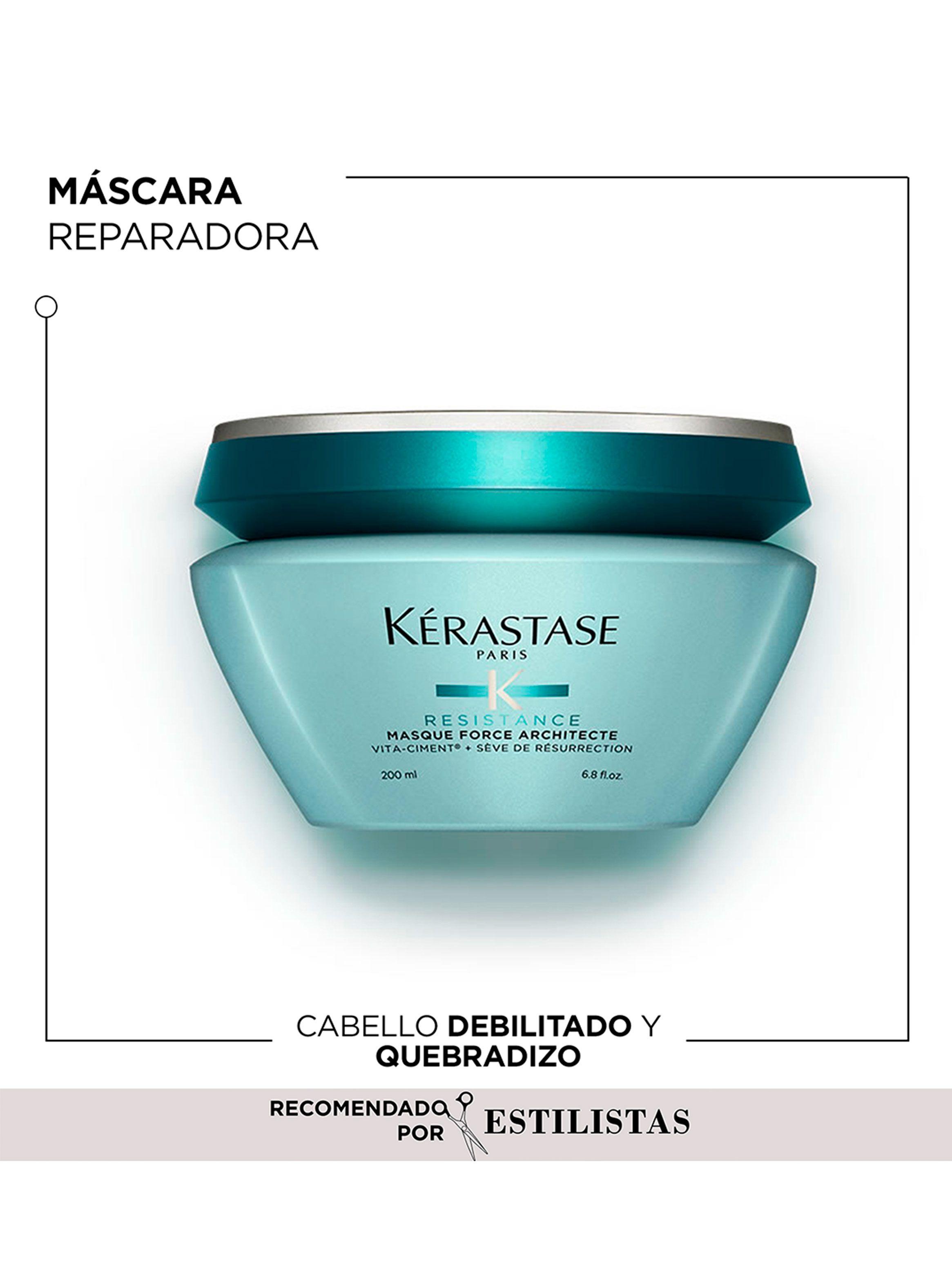 Set Reparación Cabello Debilitado Resistance Shampoo 250ml + Máscara 200ml + Crema Termoprotectora 150ml-3