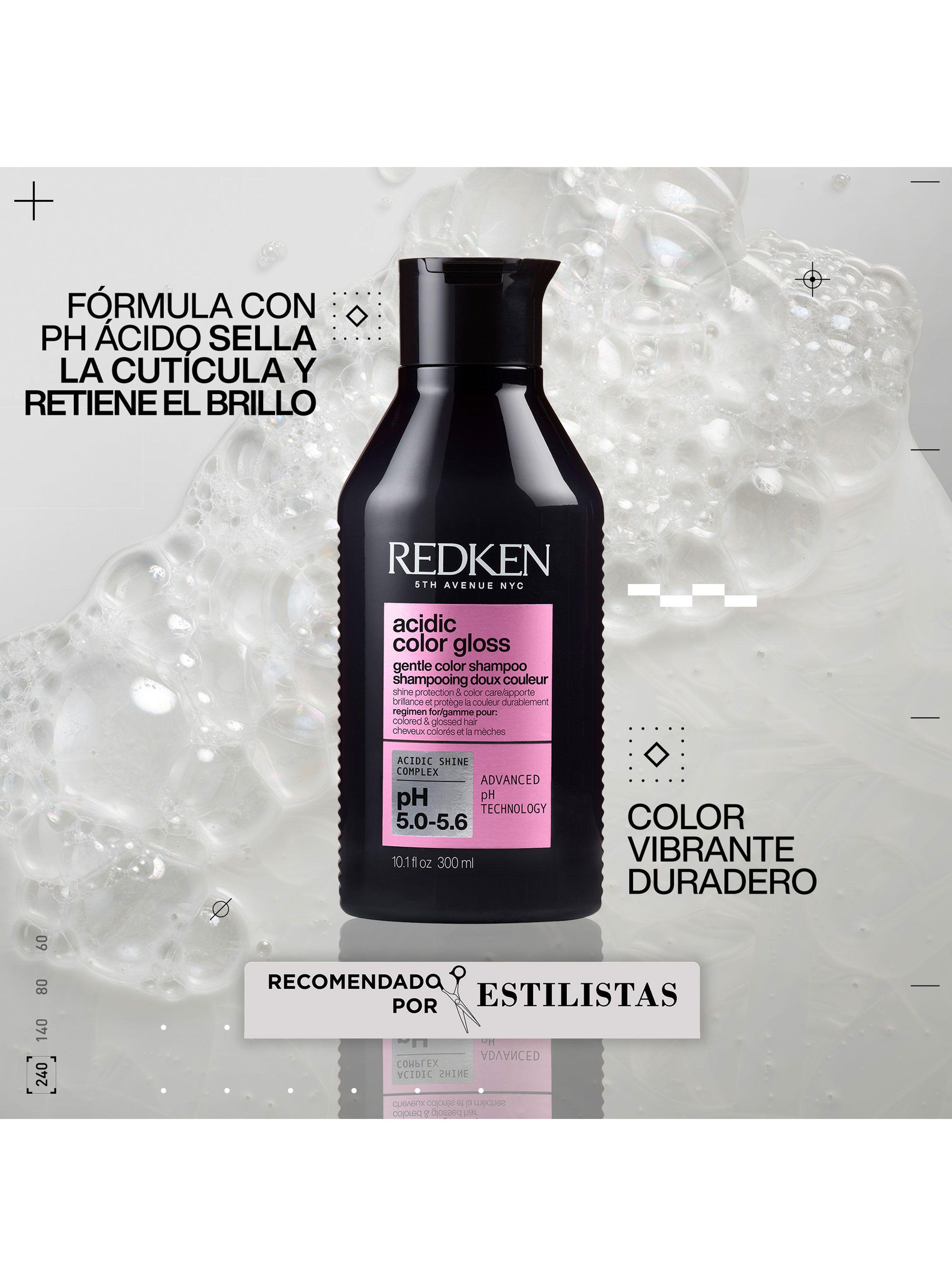 Set Brillo Intenso Cabello Con Color Acidic Color Gloss Shampoo Sin Sulfatos 300ml + Acondicionador 300ml Redken-2