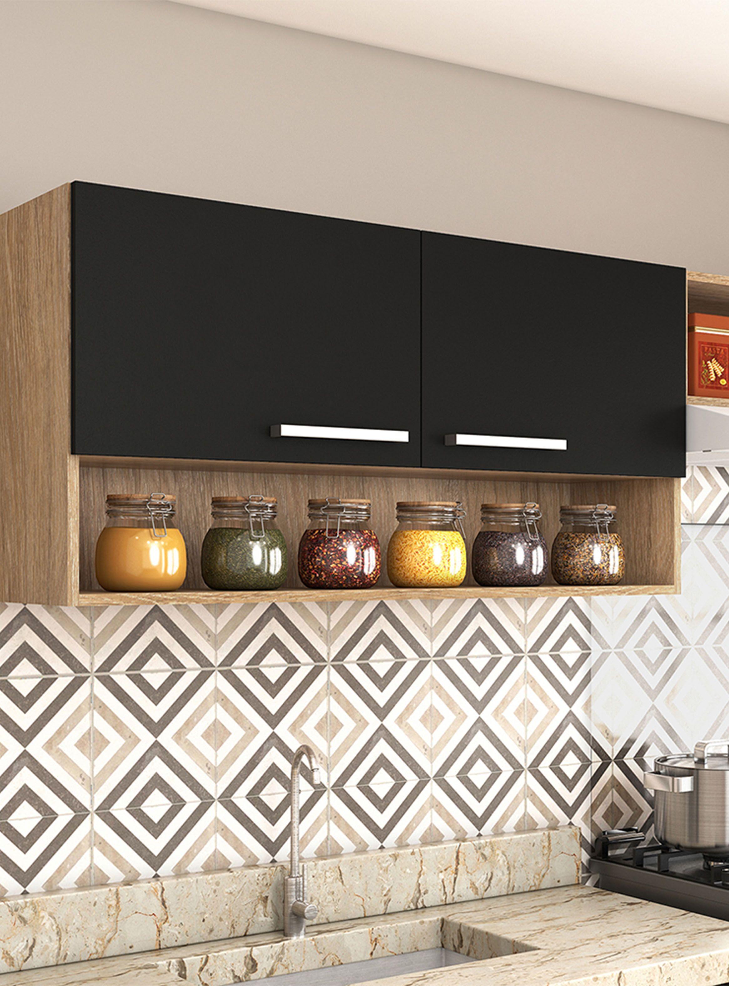 Mueble Aéreo Madri Negro 166 cm-4